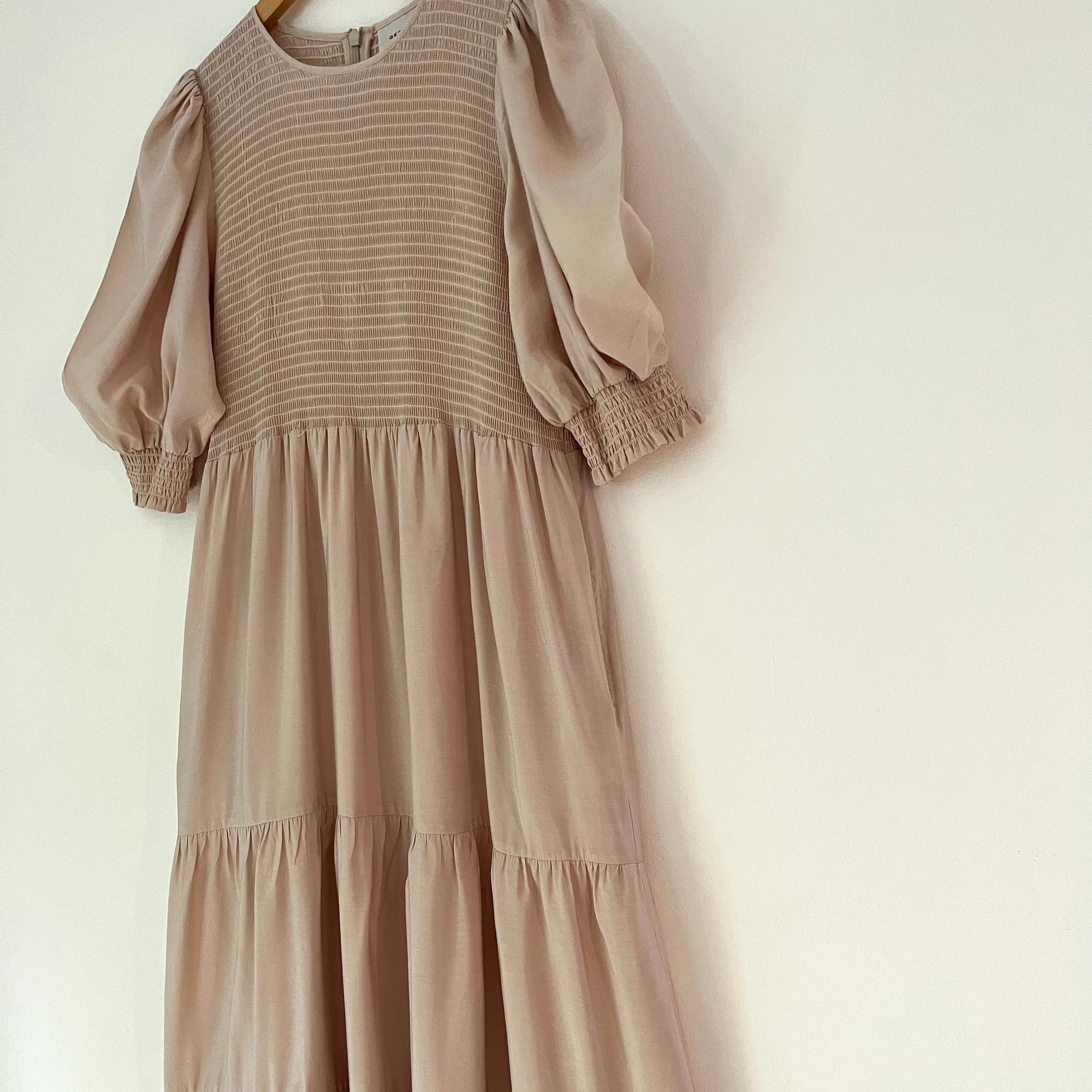 Gestuz MORIANAGZ Solid Short Sleeve Dress Size 40/AU12.