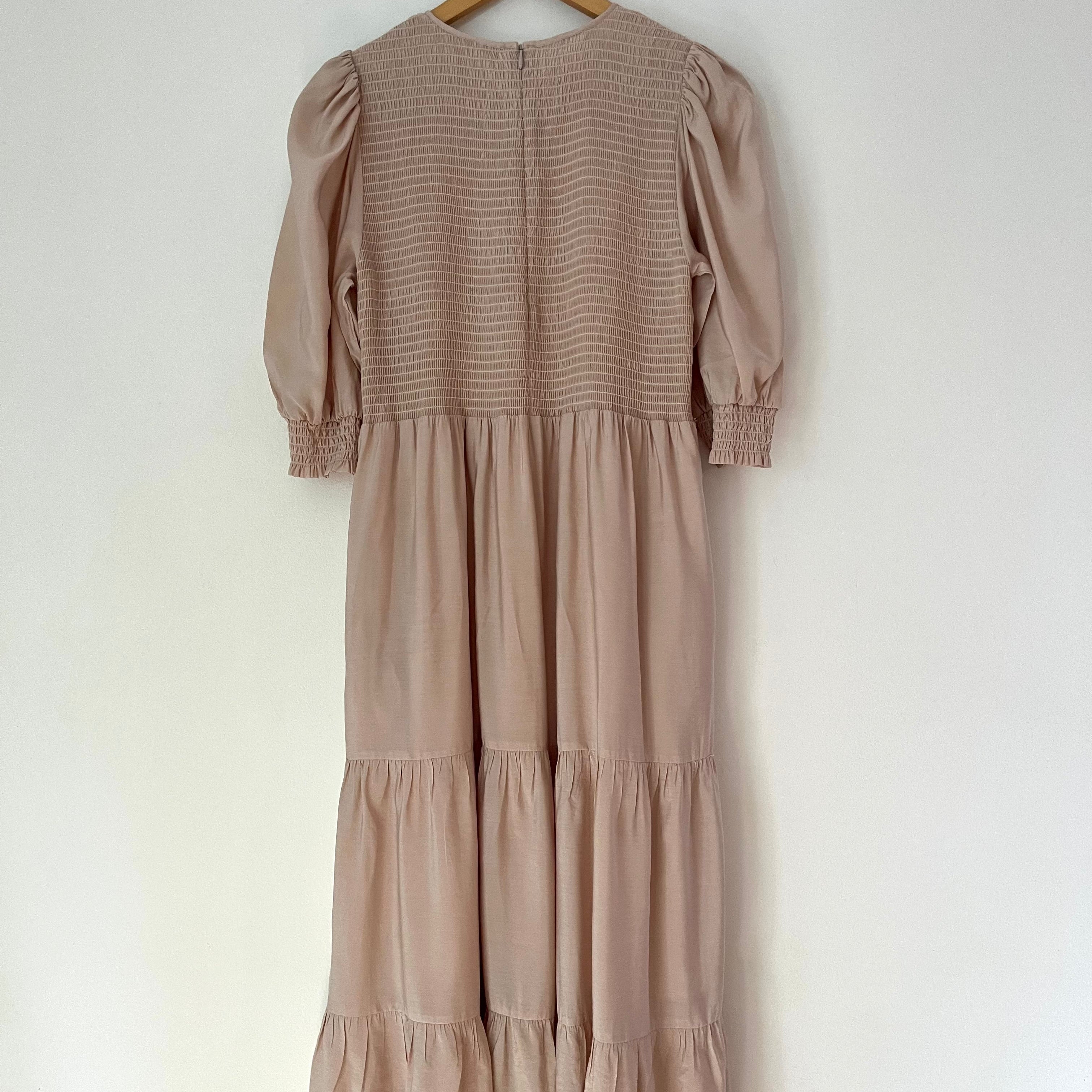 Gestuz MORIANAGZ Solid Short Sleeve Dress Size 40/AU12.