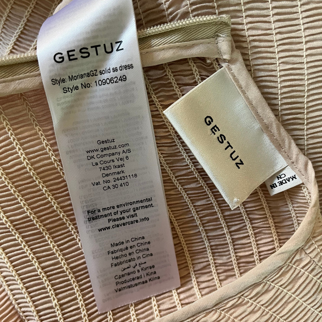 Gestuz MORIANAGZ Solid Short Sleeve Dress Size 40/AU12.