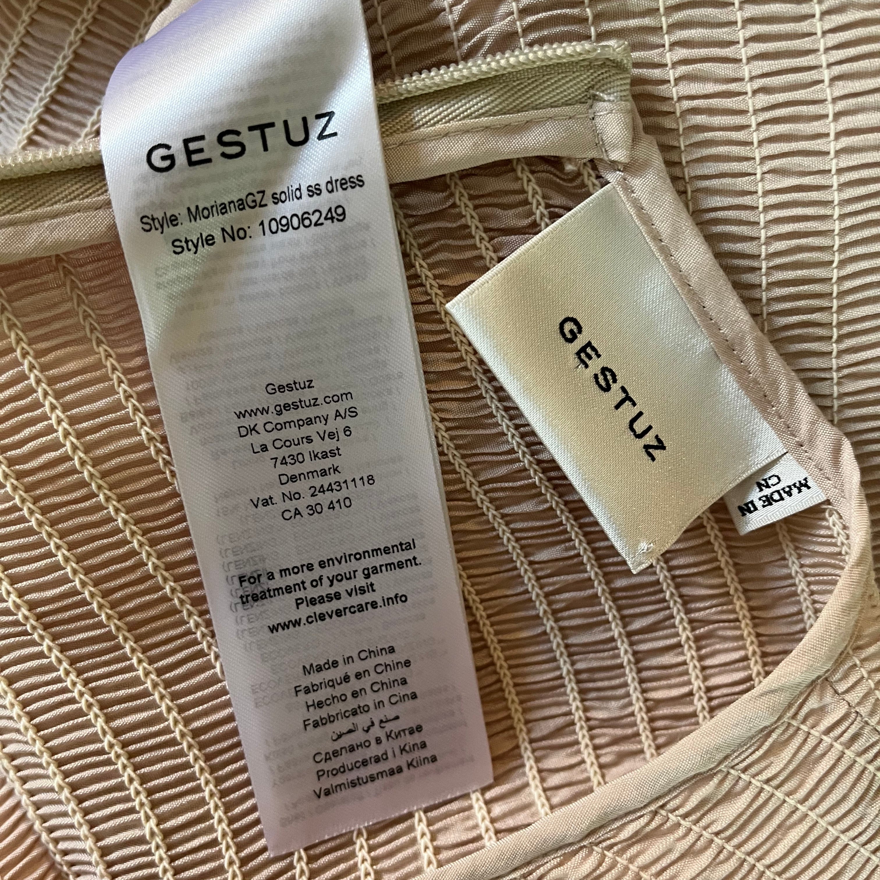 Gestuz MORIANAGZ Solid Short Sleeve Dress Size 40/AU12.