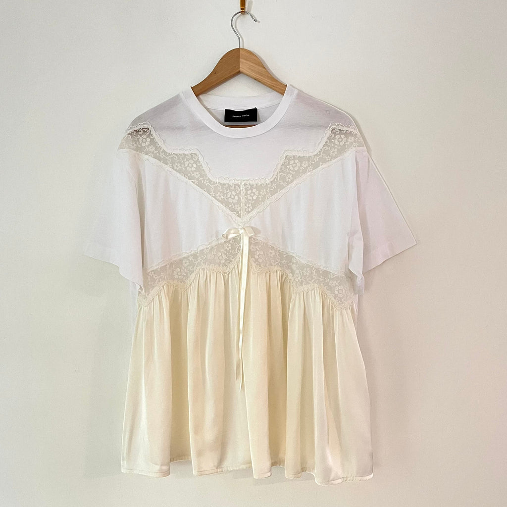 Simone Rocha Lace Front Tee Size S.