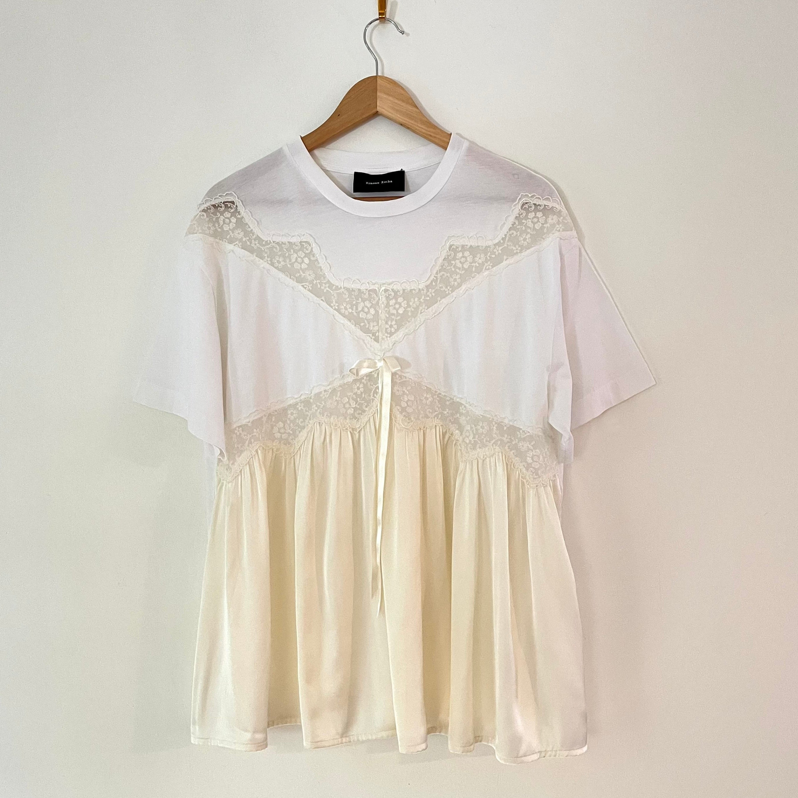Simone Rocha Lace Front Tee Size S.