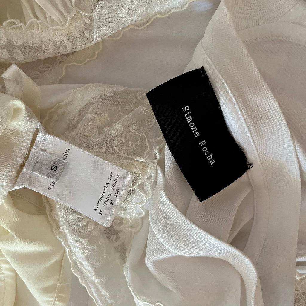 Simone Rocha Lace Front Tee Size S.