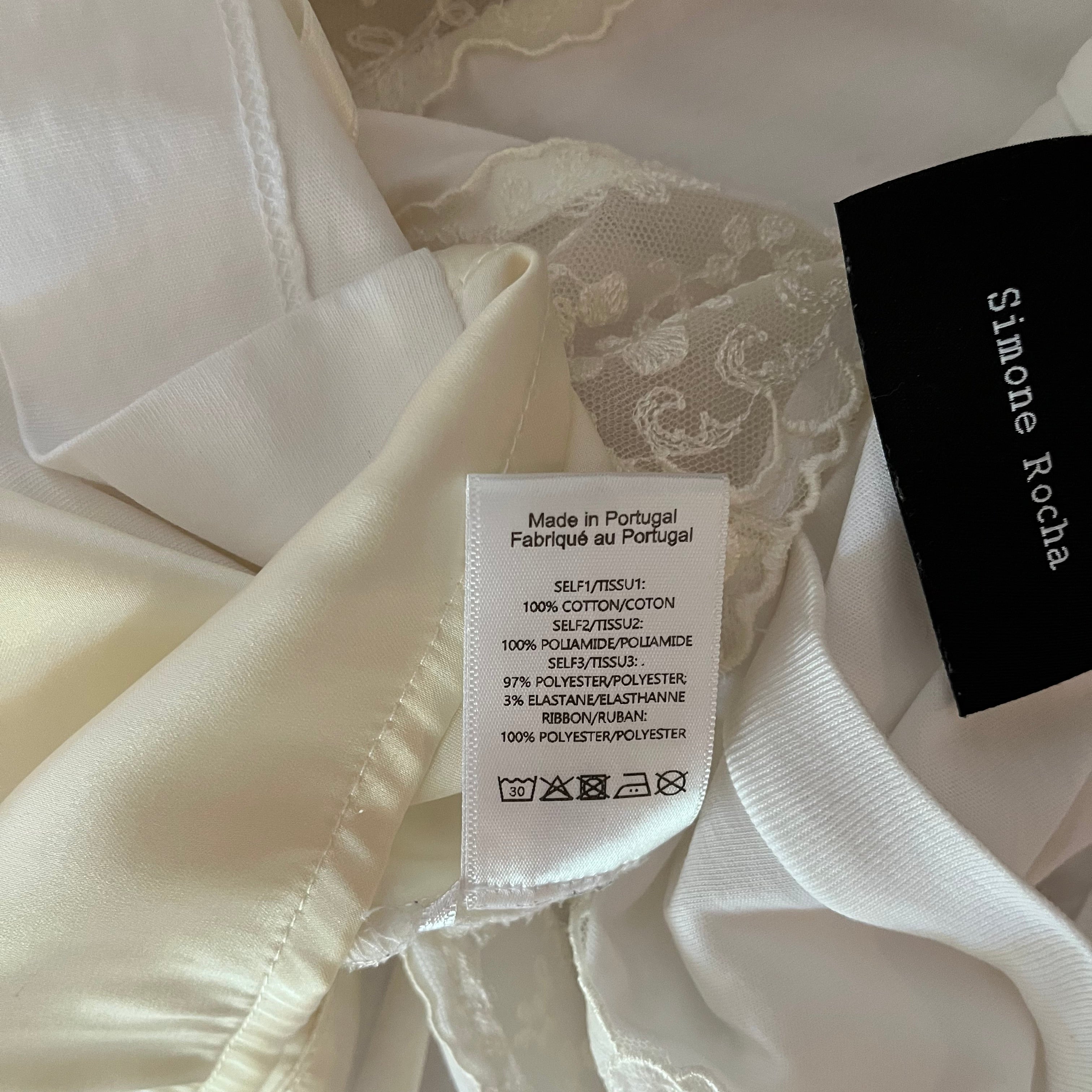 Simone Rocha Lace Front Tee Size S.