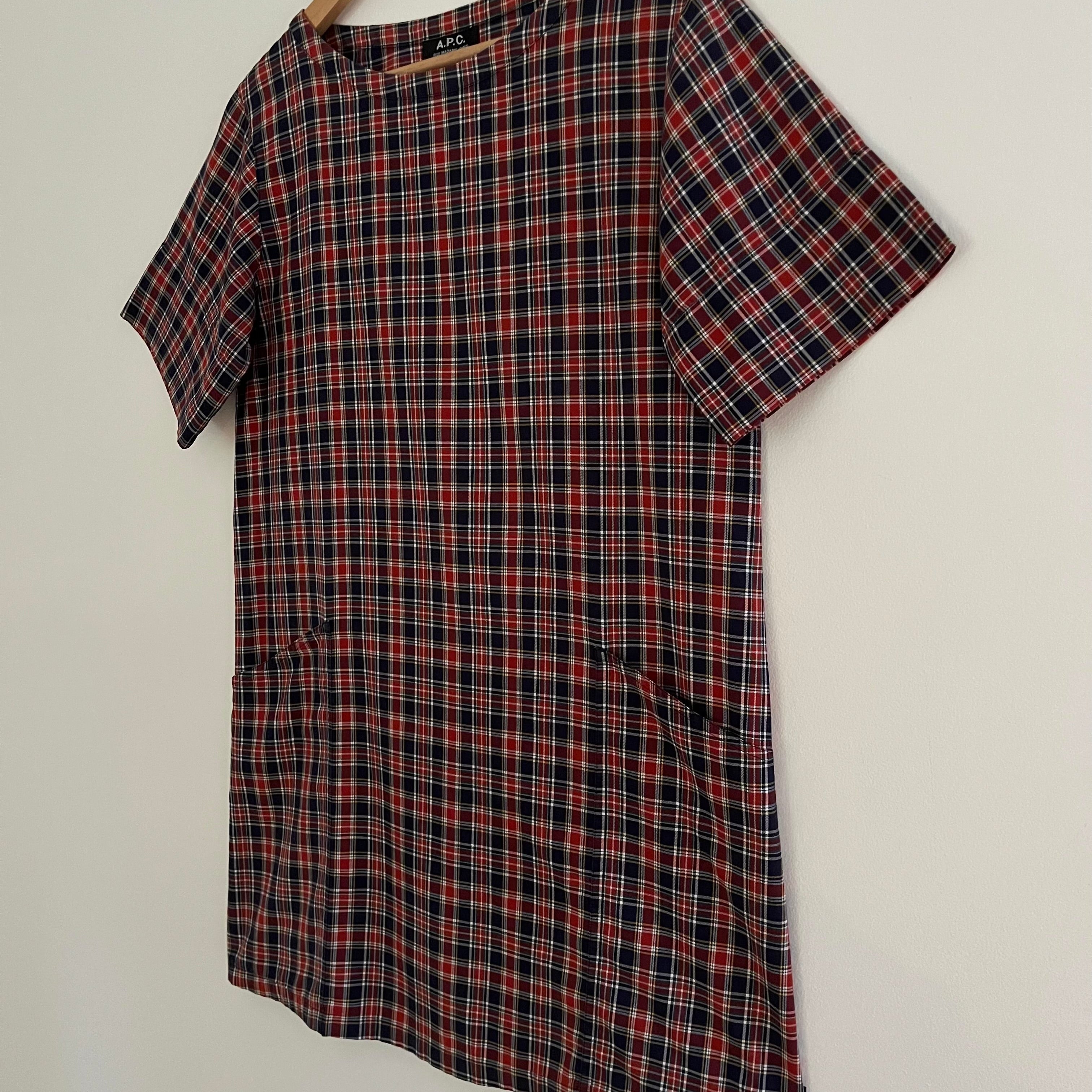 A.P.C Plaid Shift Dress Size S.