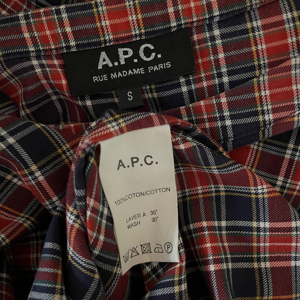 A.P.C Plaid Shift Dress Size S.