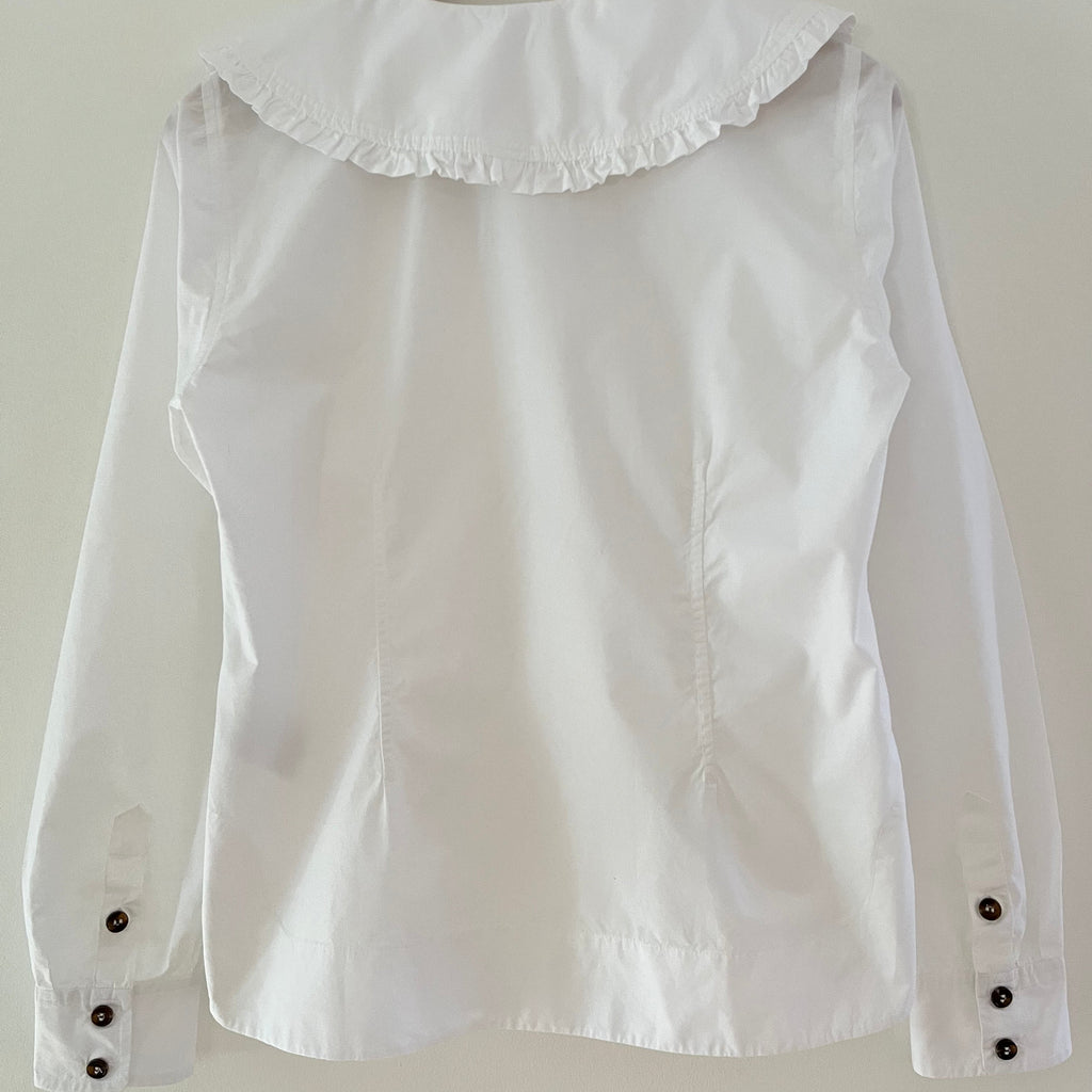 Ganni Cotton V neck Blouse Size 36/XS.