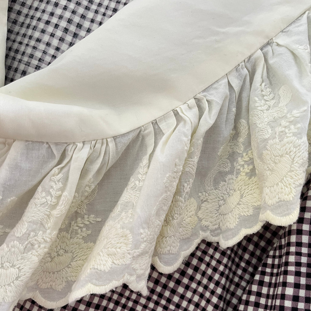 Par Moi Archives Gingham Ruffle Collar Mini Dress.