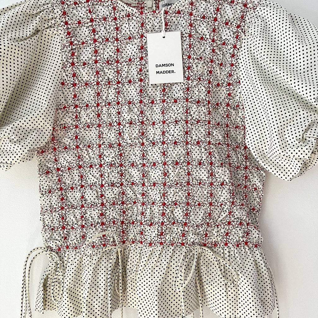 Damson Madder BNWT AUDREY Blouse in Spot Size AU14.