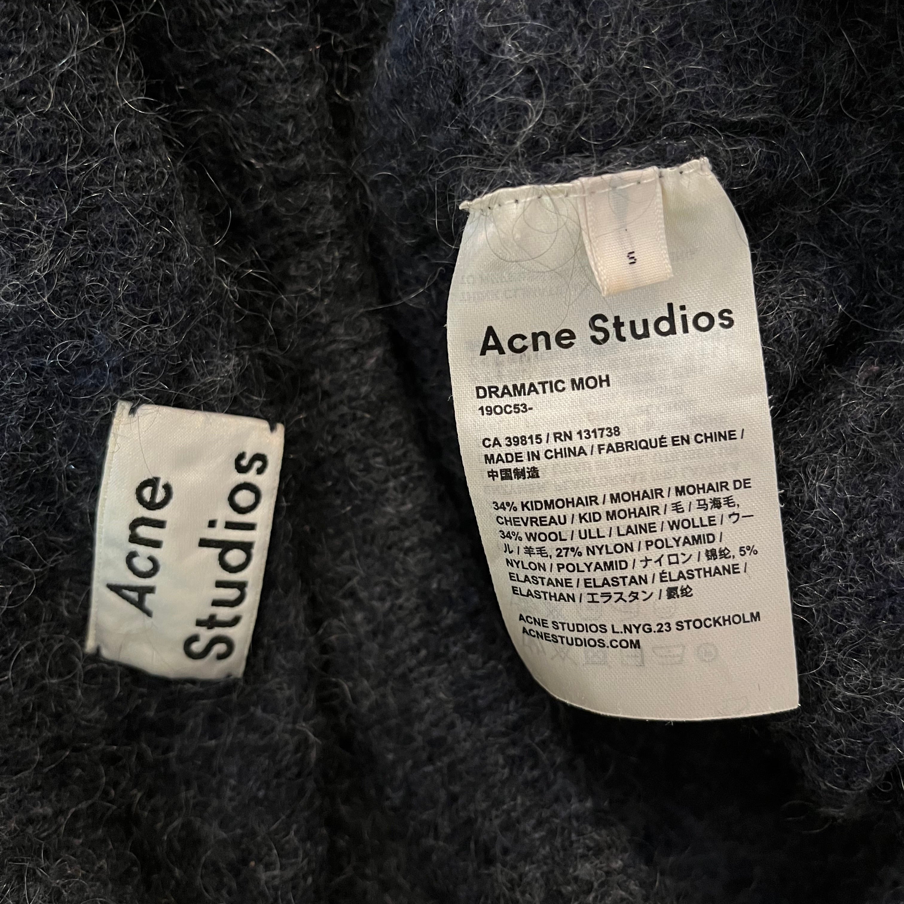 Acne Studios DRAMATIC Mohair Sweater Size S.
