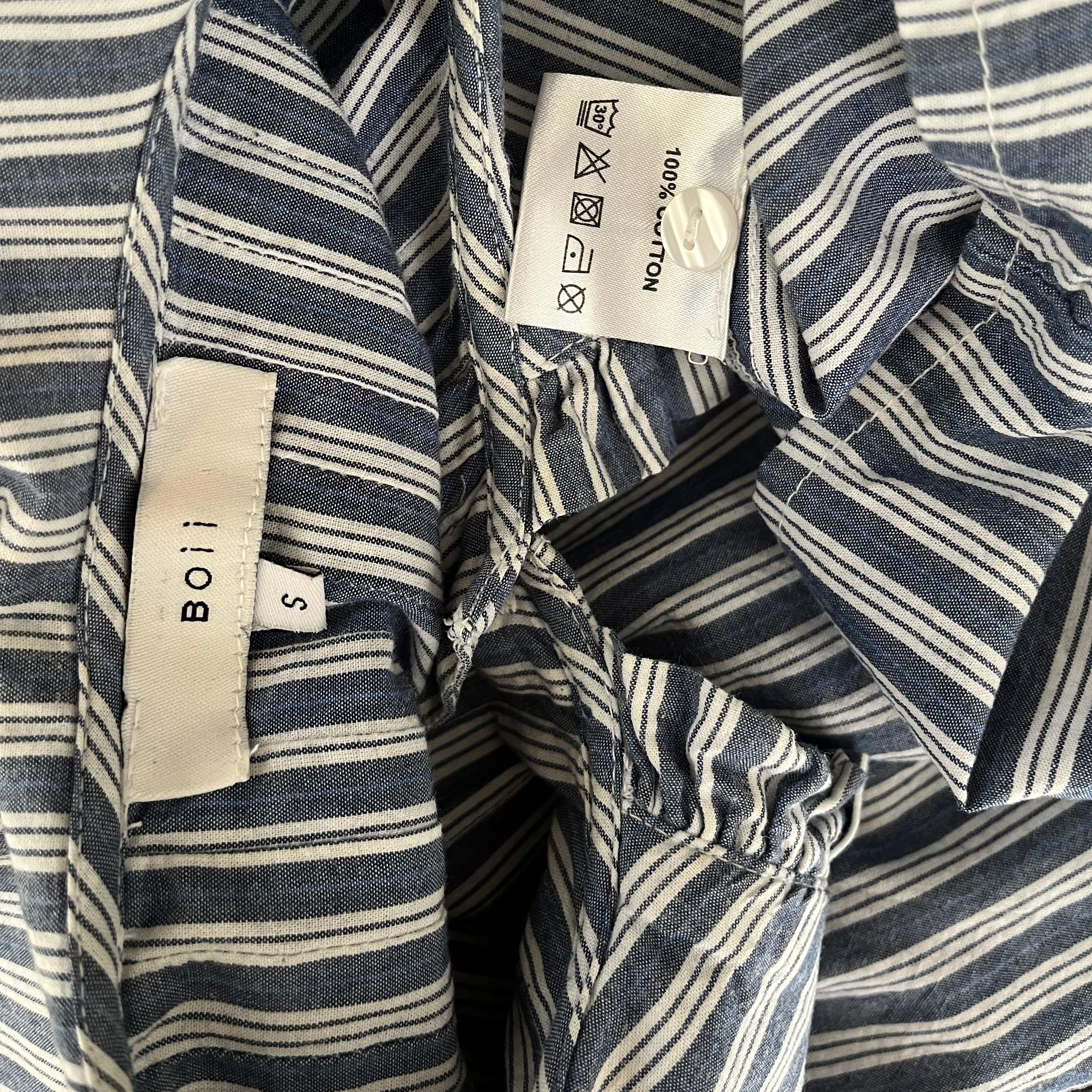 Boii Smock Striped Mini Dress in Blue.