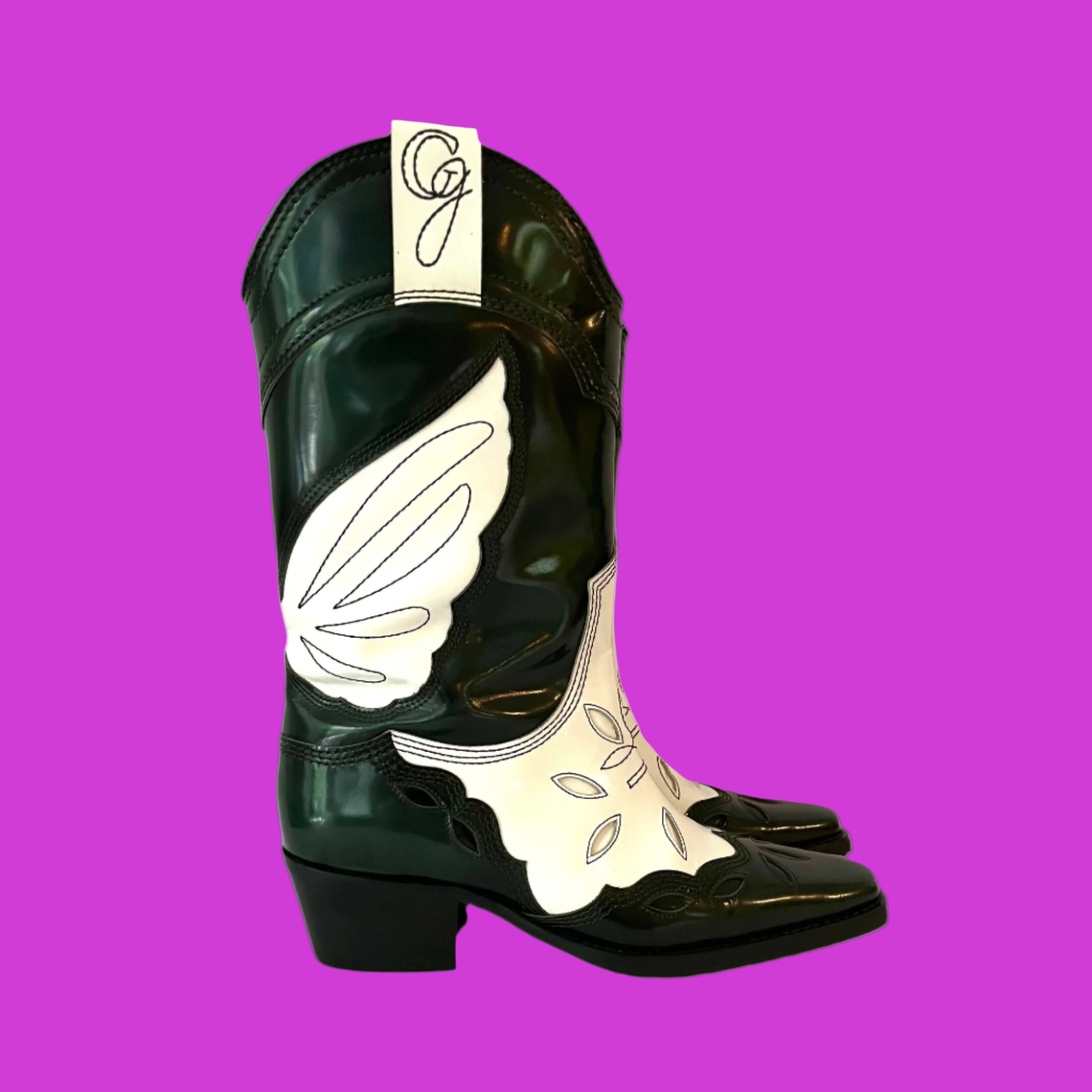 Ganni HIGH TEXAS Boots in Egret.