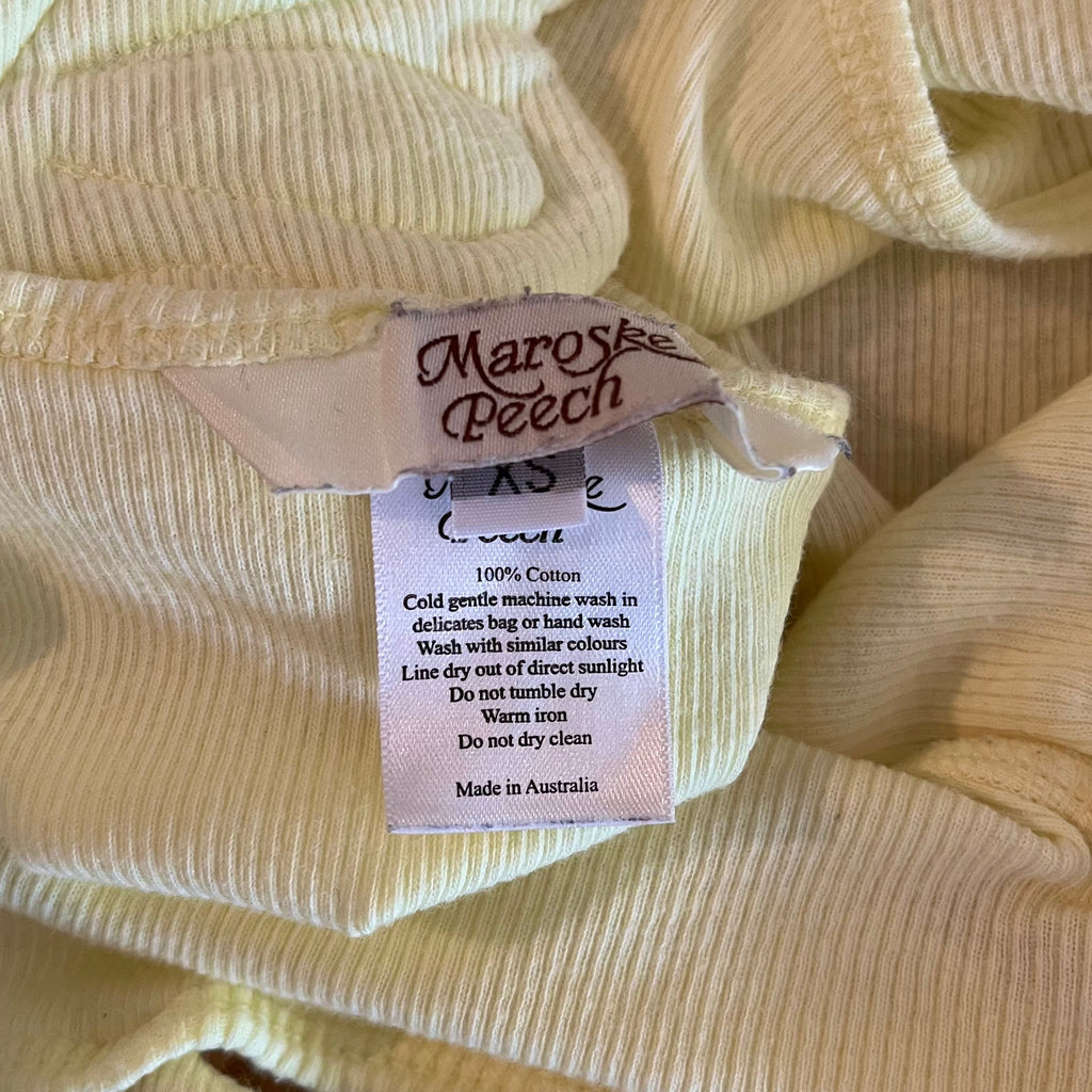 Maroske Peech ANGEL Top In Butter Size XS.
