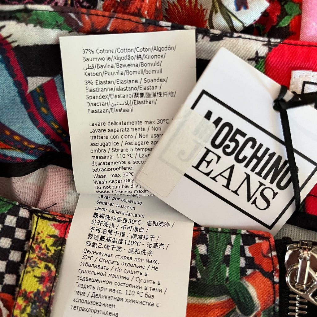 Moschino BNWT PATCHWORK Shorts Size AU8.