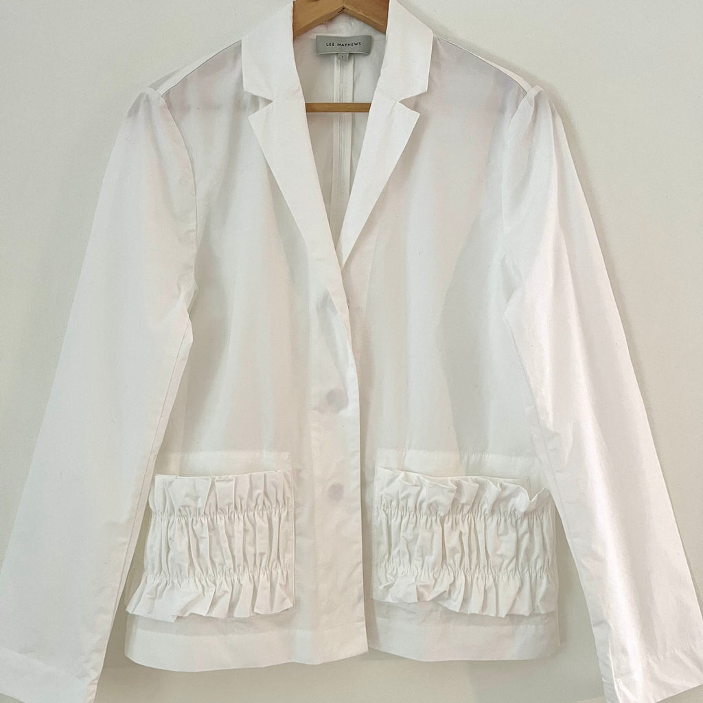 Lee Mathews DWIGHT Ruched Blazer Size 1/S.