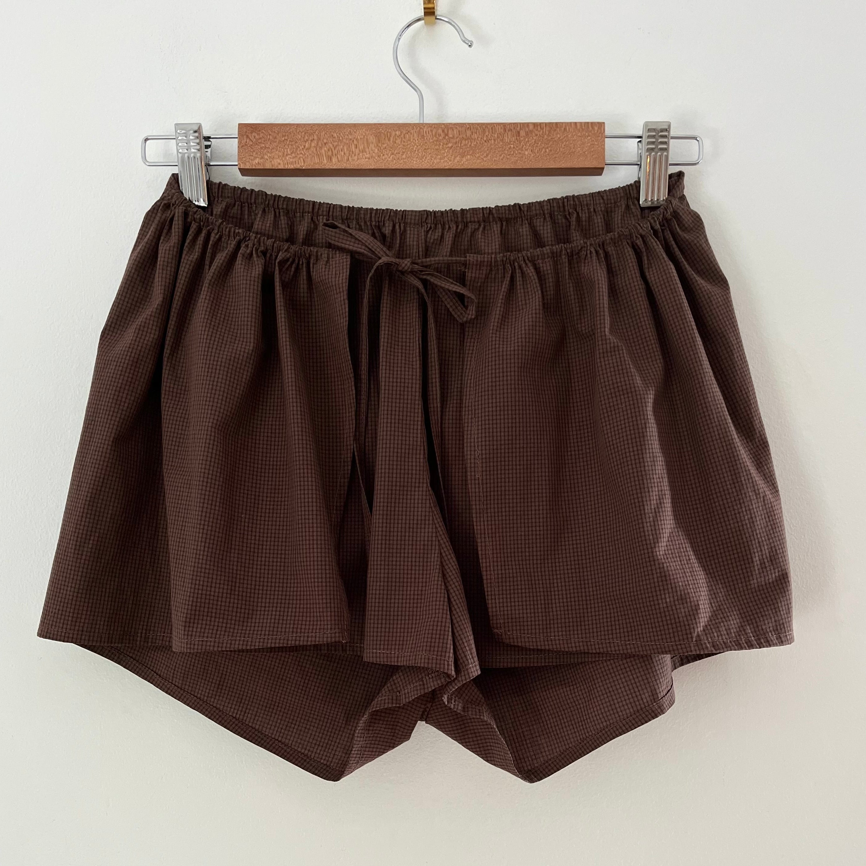 Deiji Studios BNWT SKORT In Carob Check Size XS.