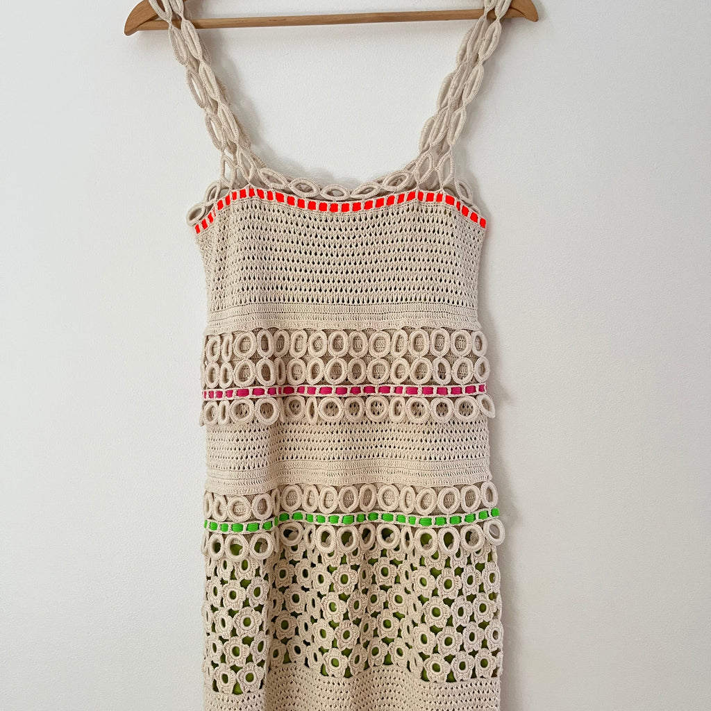 Moschino Cheap and Chic BNWT Crochet Knit Dress Size AU10.
