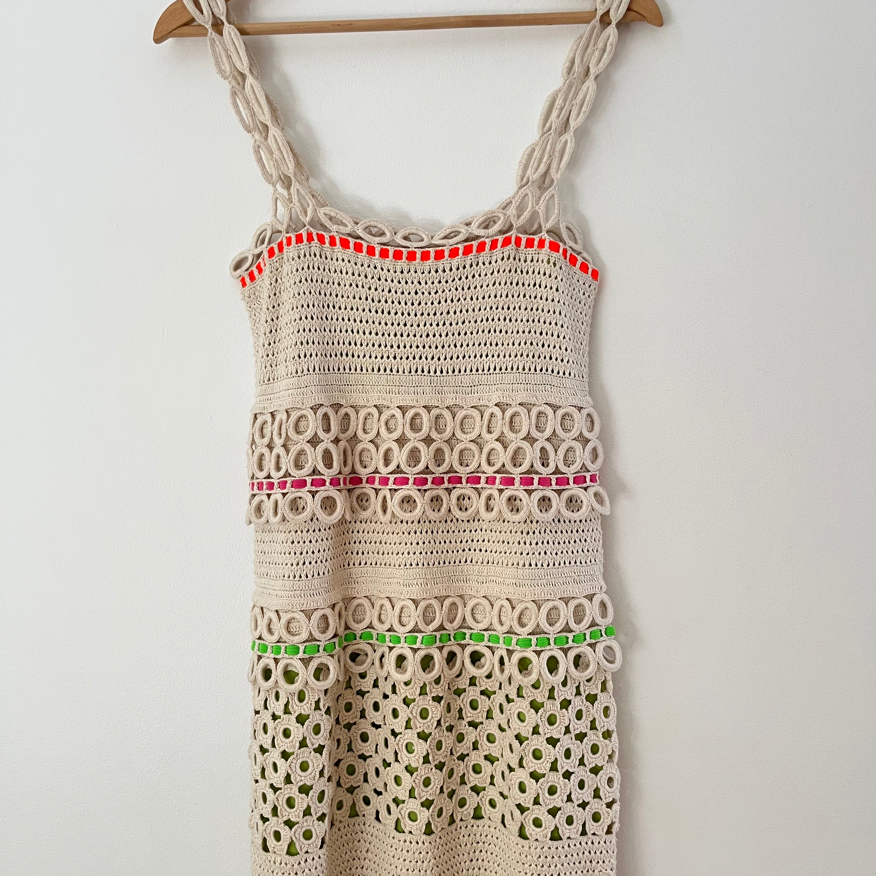 Moschino Cheap and Chic BNWT Crochet Knit Dress Size AU10.