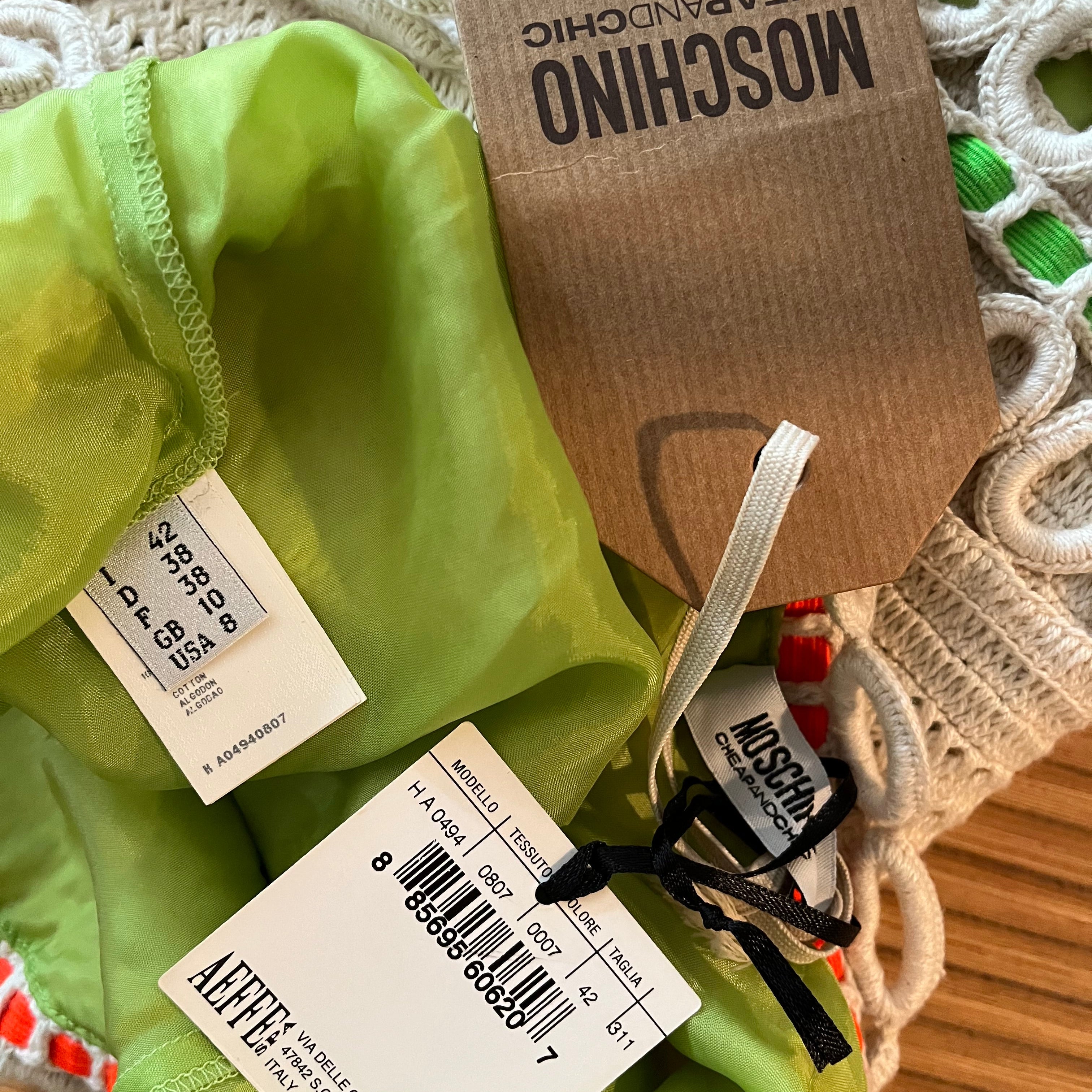 Moschino Cheap and Chic BNWT Crochet Knit Dress Size AU10.