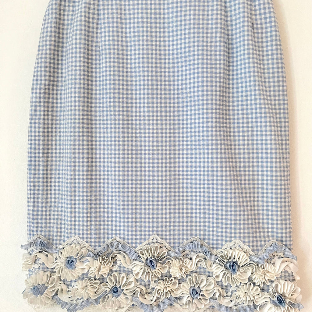 Escada Archives Checked Pencil Skirt.