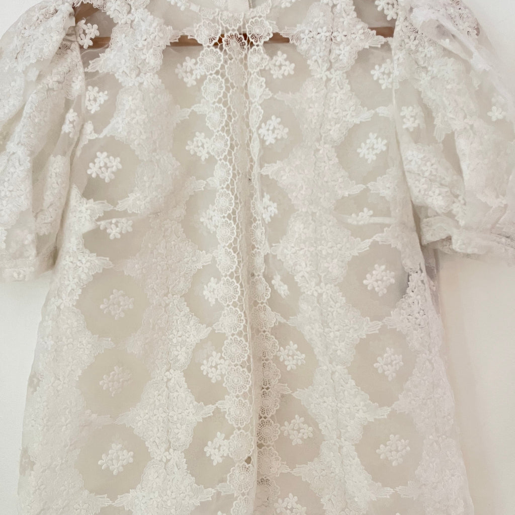 Sandro ESPERANCE Sheer-Inset Lace Top Size S.