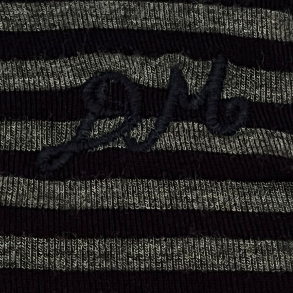 Damson Madder ELLIANA Smocked Cardigan In Grey Stripe Size UK8.