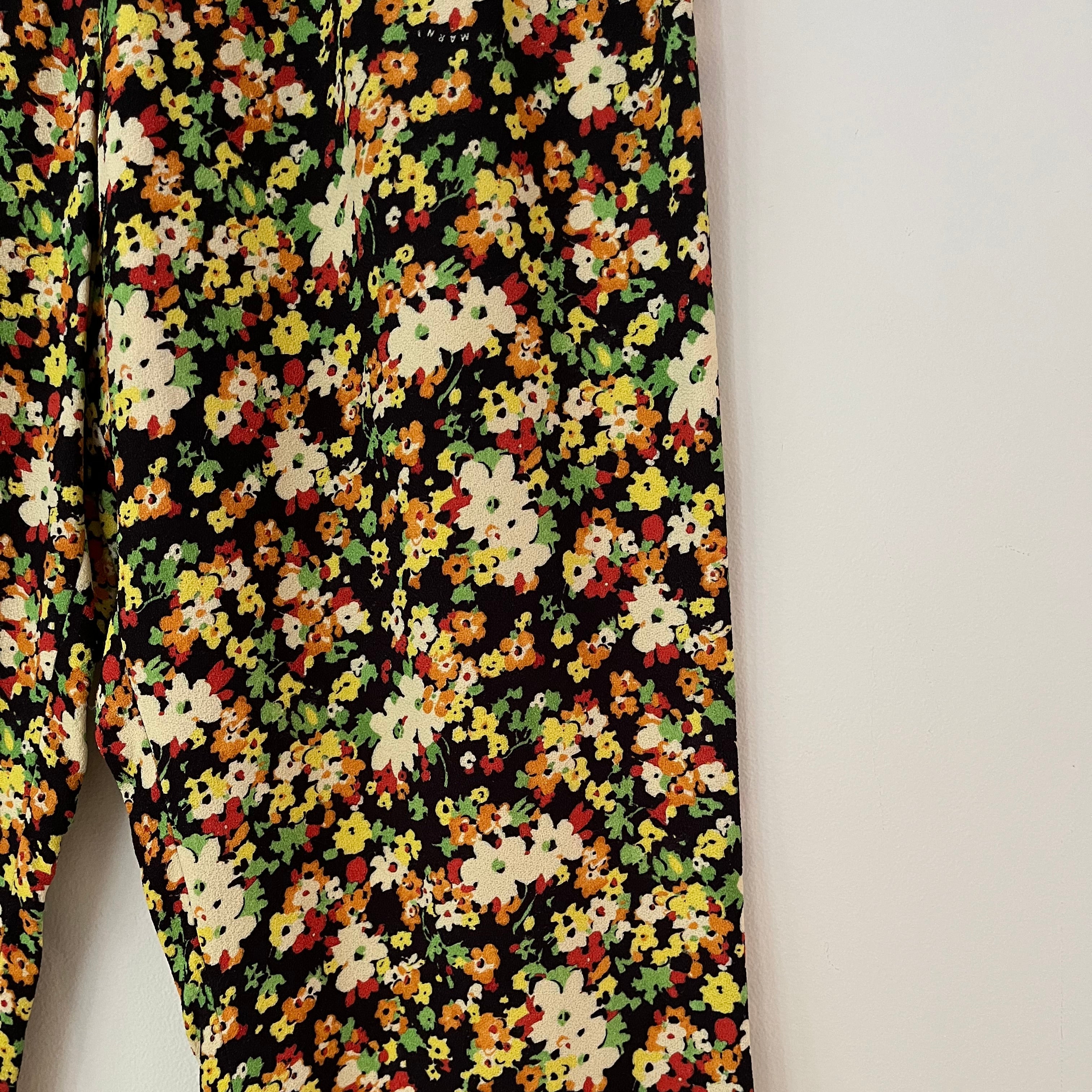 Marni Floral Print Trousers Size 44/AU12.