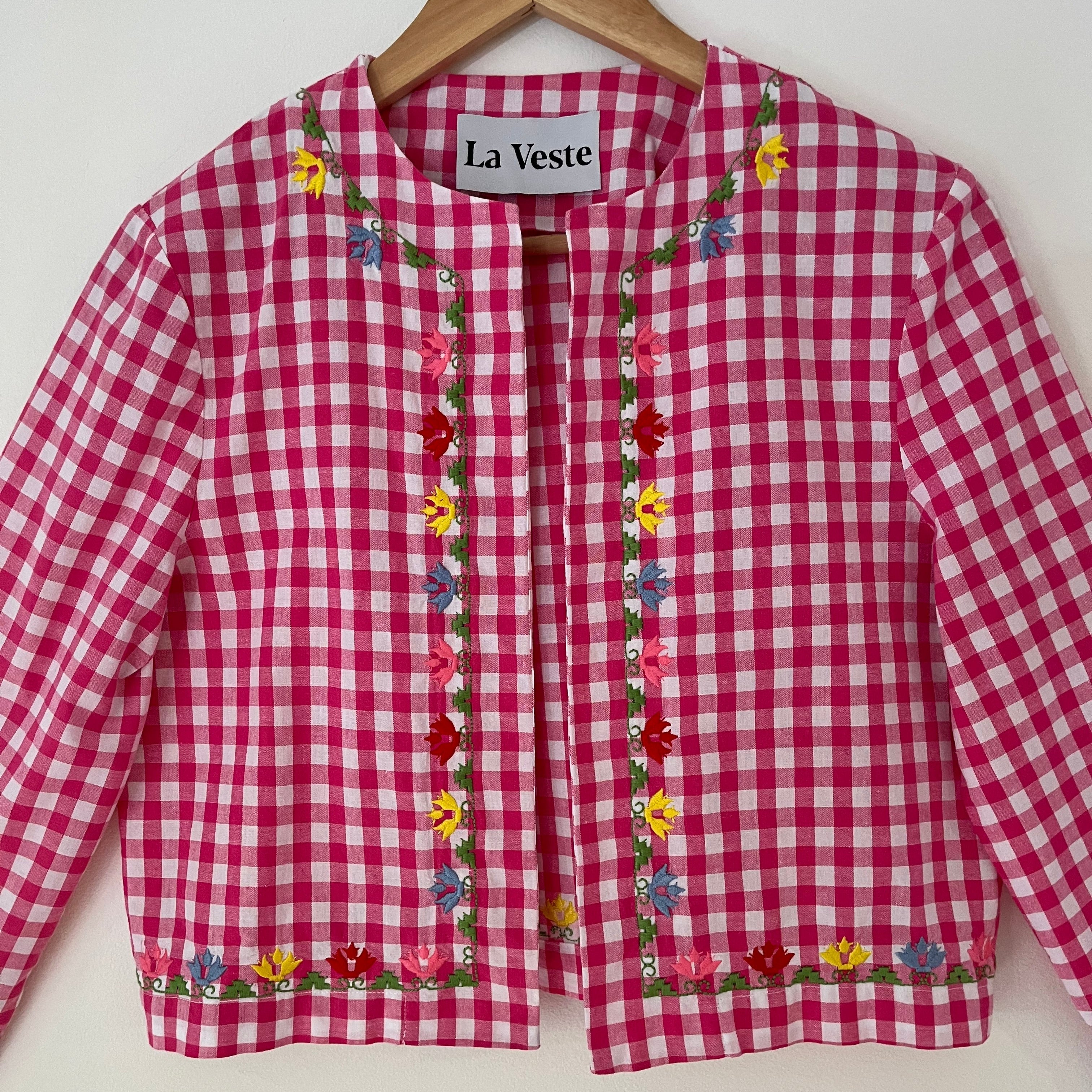 La Veste Checked Embroidery Jacket.