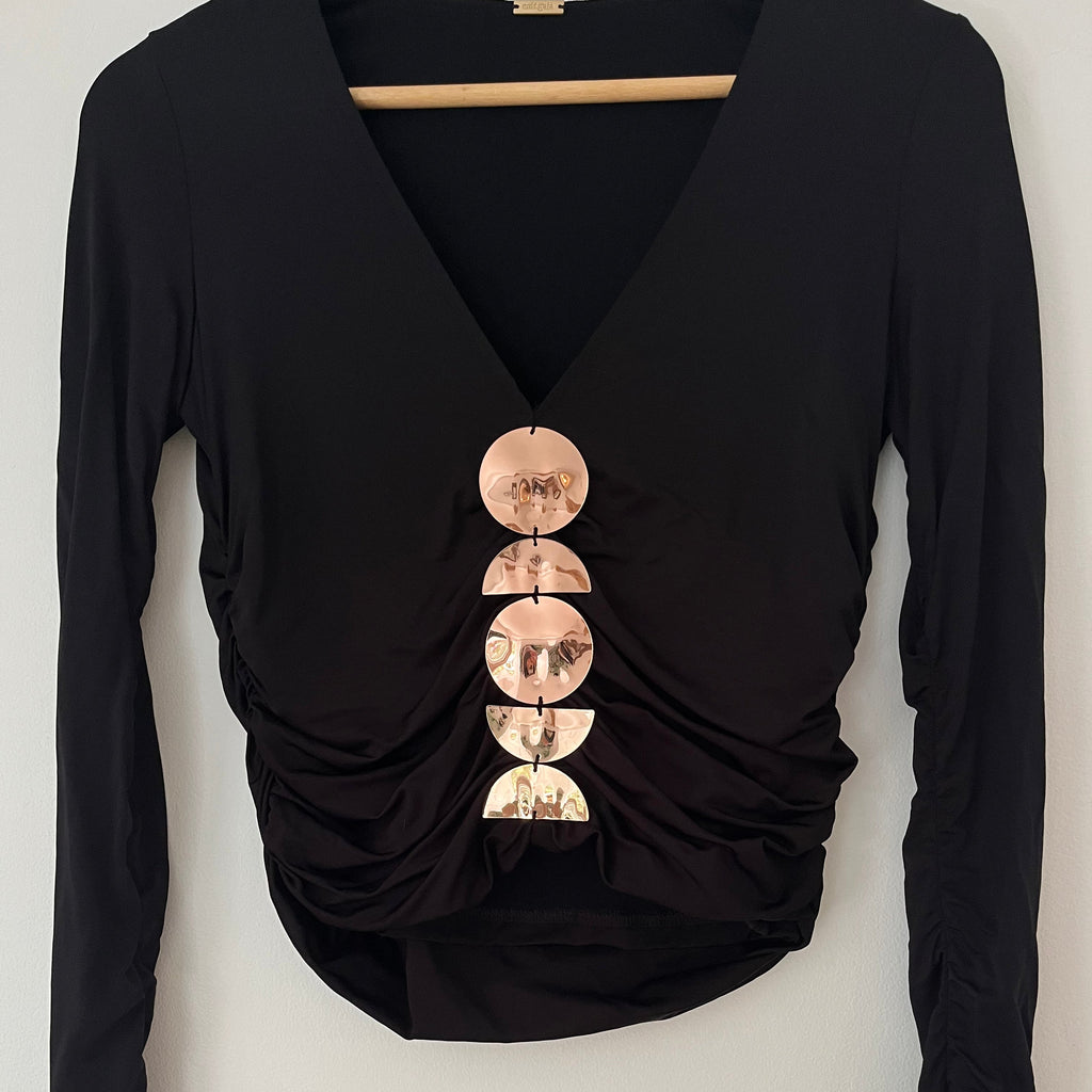 Cult Gaia KIERA Top in Black Size S.