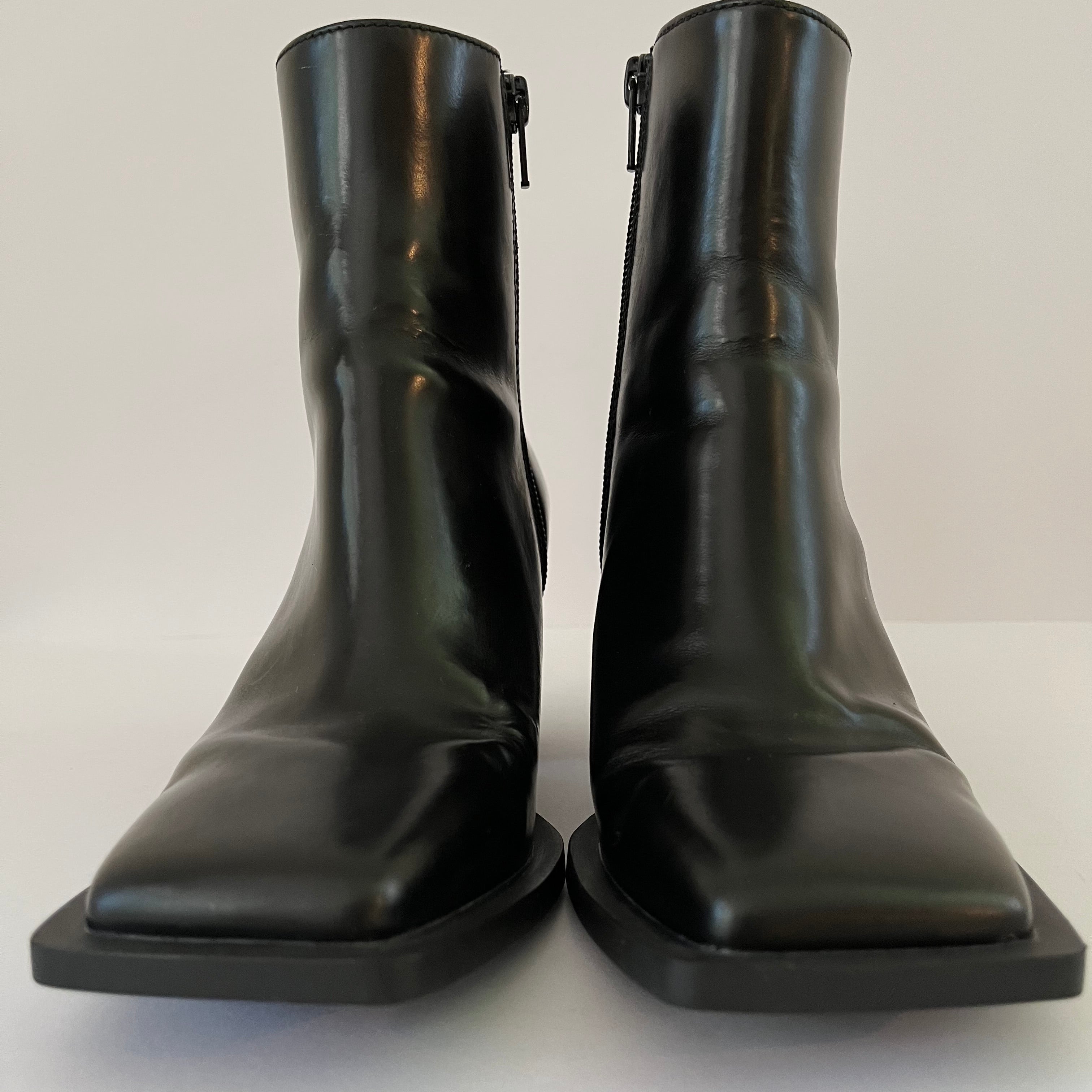 Camper KAROLE Black Leather Boots Size EU37/US7/UK4.