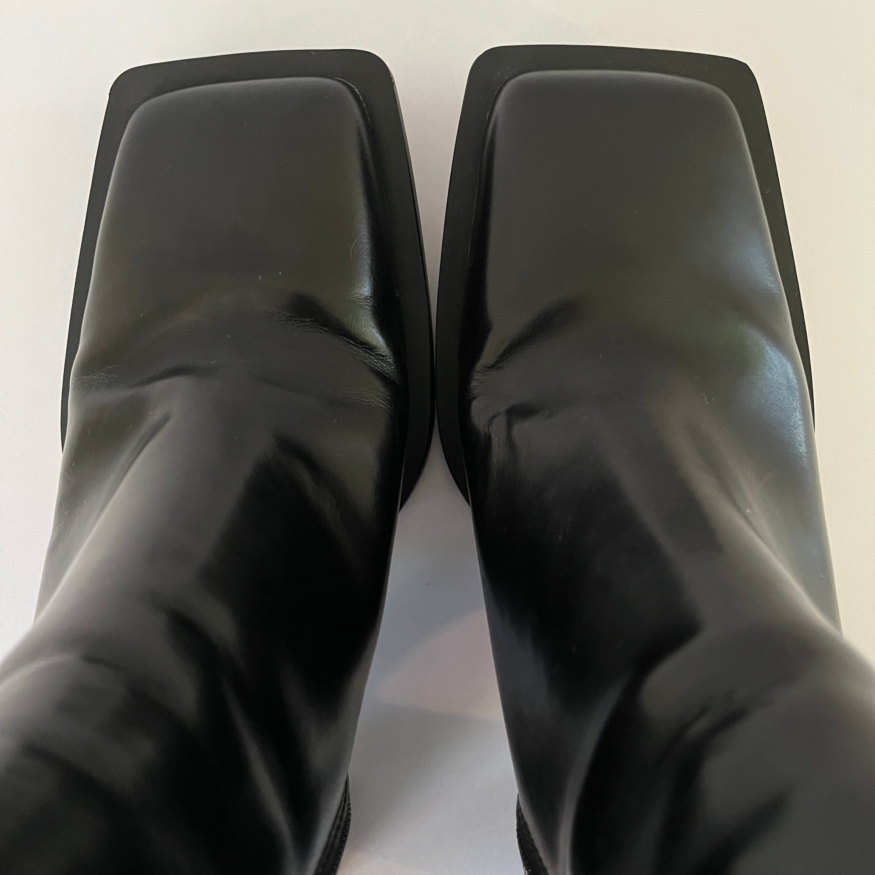 Camper KAROLE Black Leather Boots Size EU37/US7/UK4.