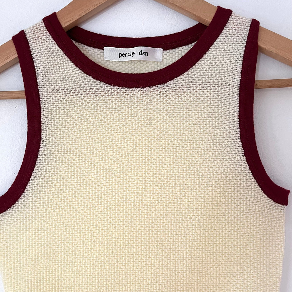 Peachy Den ELISE Tank Top in Vanilla Size M.
