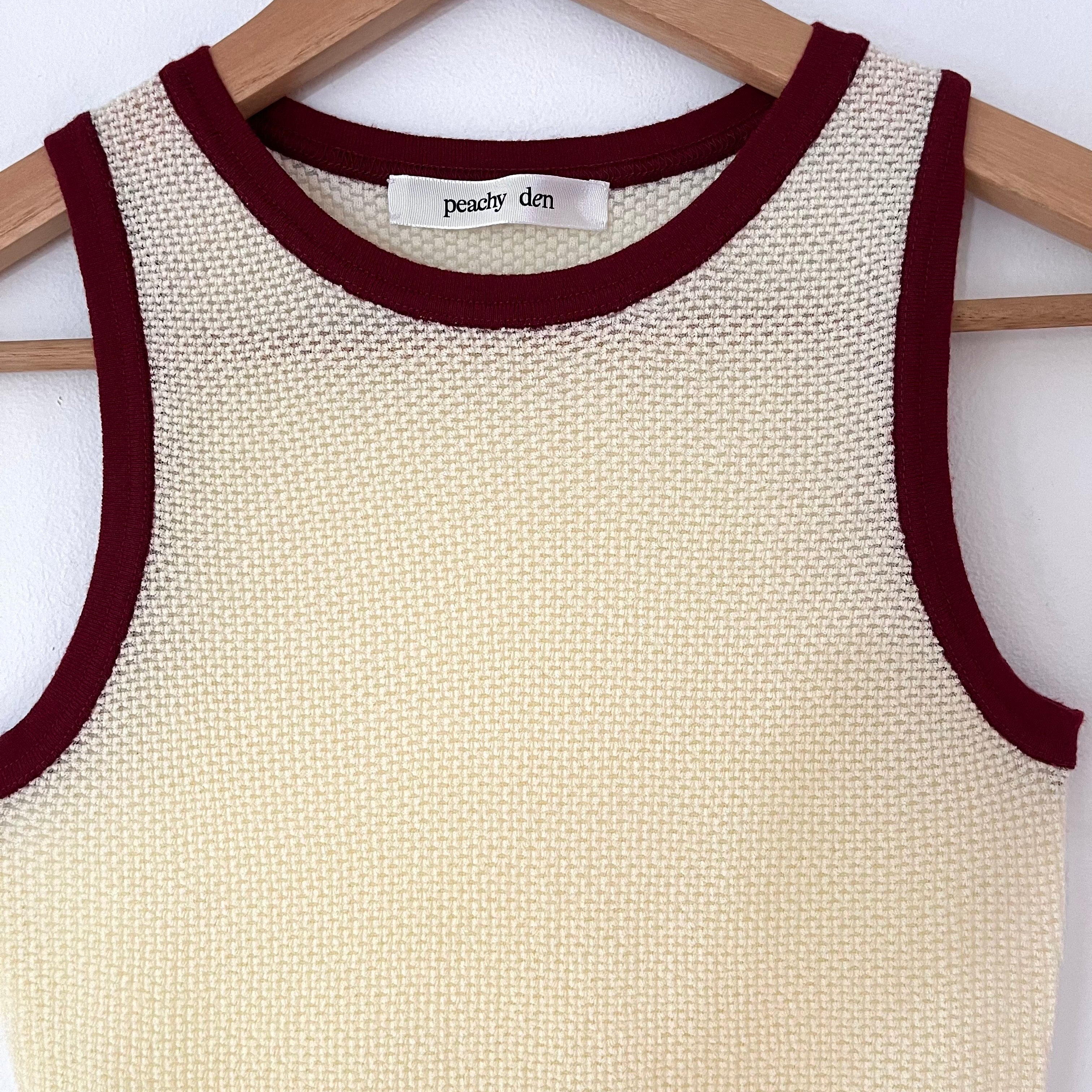 Peachy Den ELISE Tank Top in Vanilla Size M.