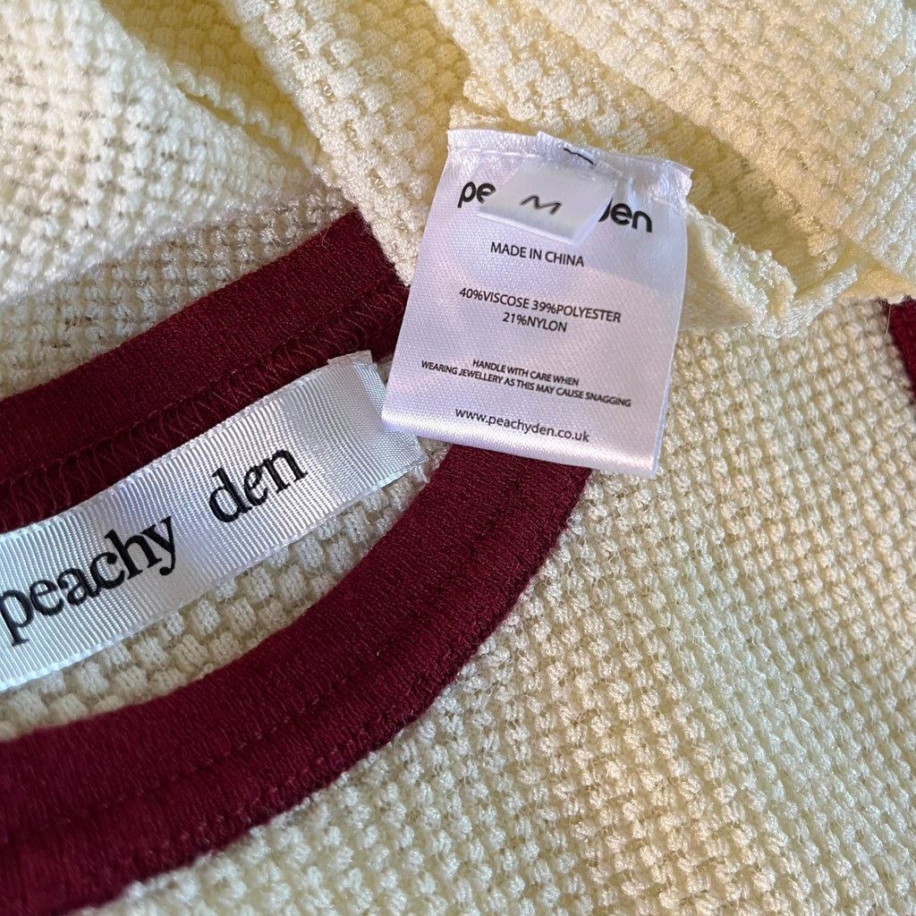 Peachy Den ELISE Tank Top in Vanilla Size M.