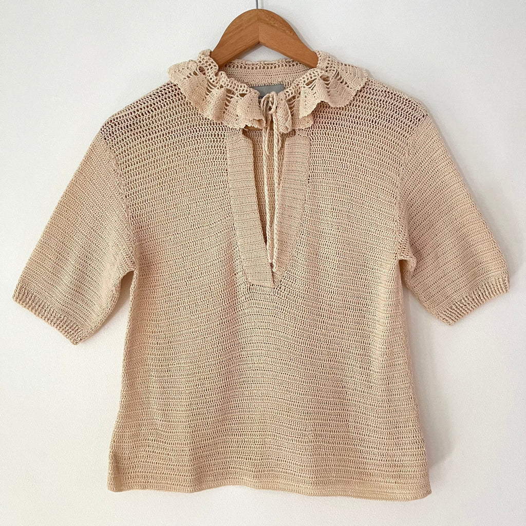 Rachel Comey BEA Crochet Top in Cream Size M.