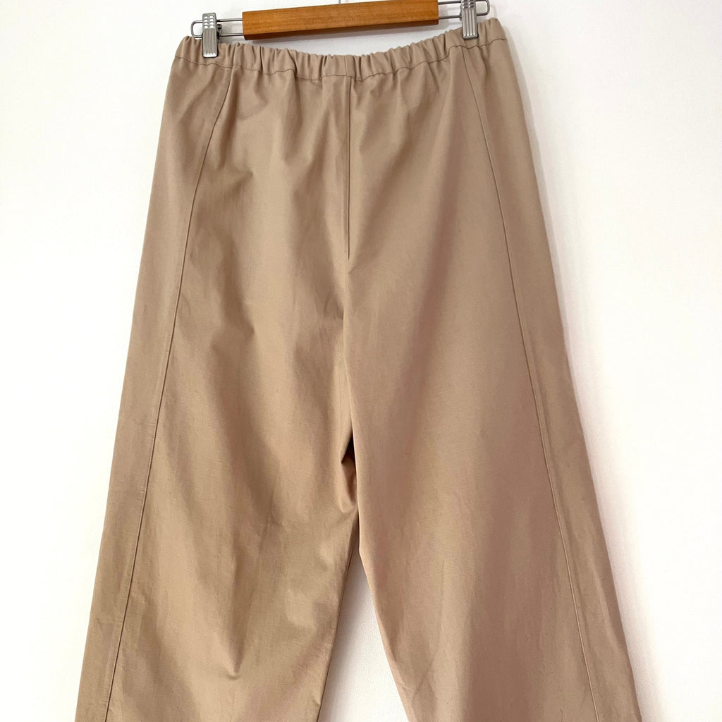 Deiji Studios BNWT DRAWCORD Wide Leg Pants in Cream Size M.