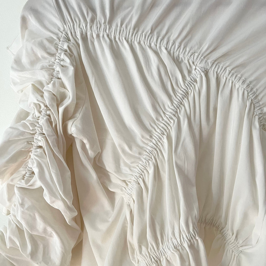 A.W.A.K.E MODE Asymmetrical Ruched Shirt Size 38/AU10.