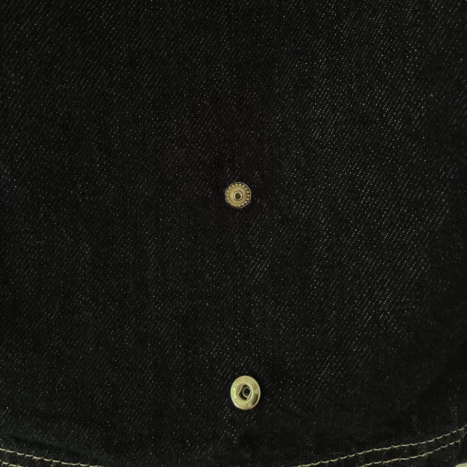 Peachy Den PAMELA TUCK Jeans in Raw Indigo Size L.