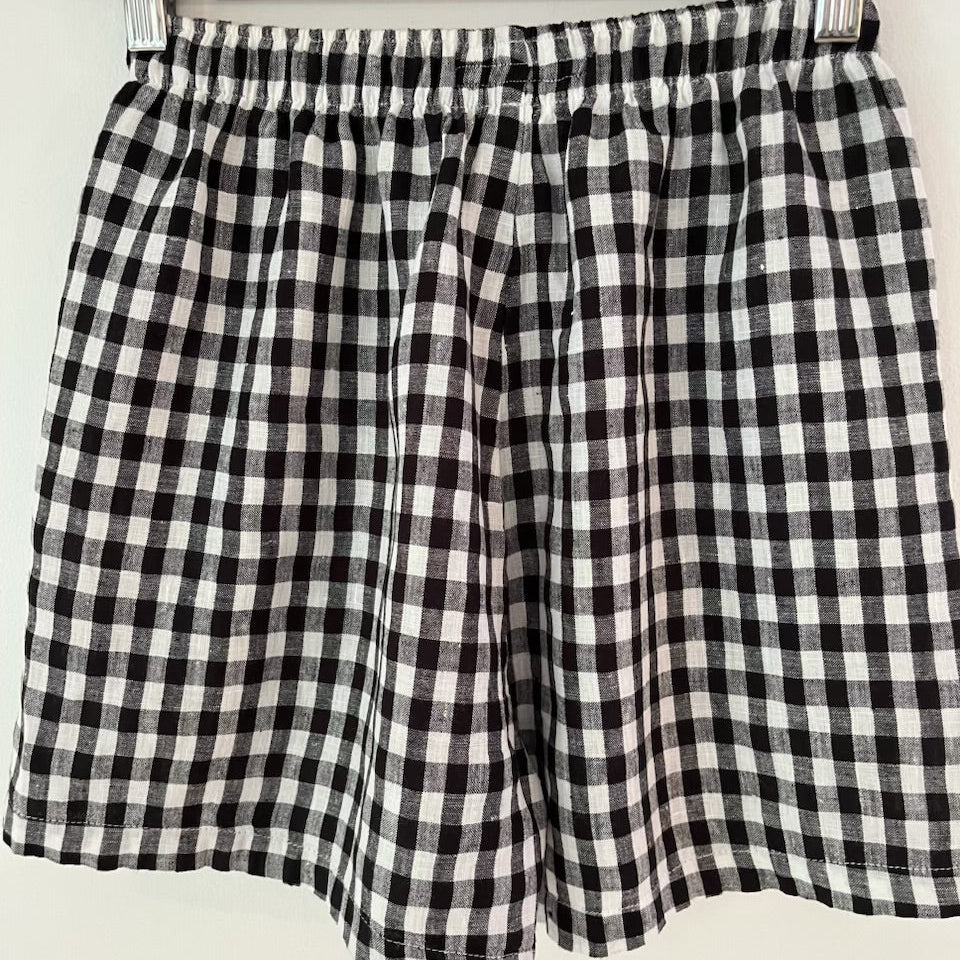 Krystal Deans Gingham Boxer Shorts Size XS.