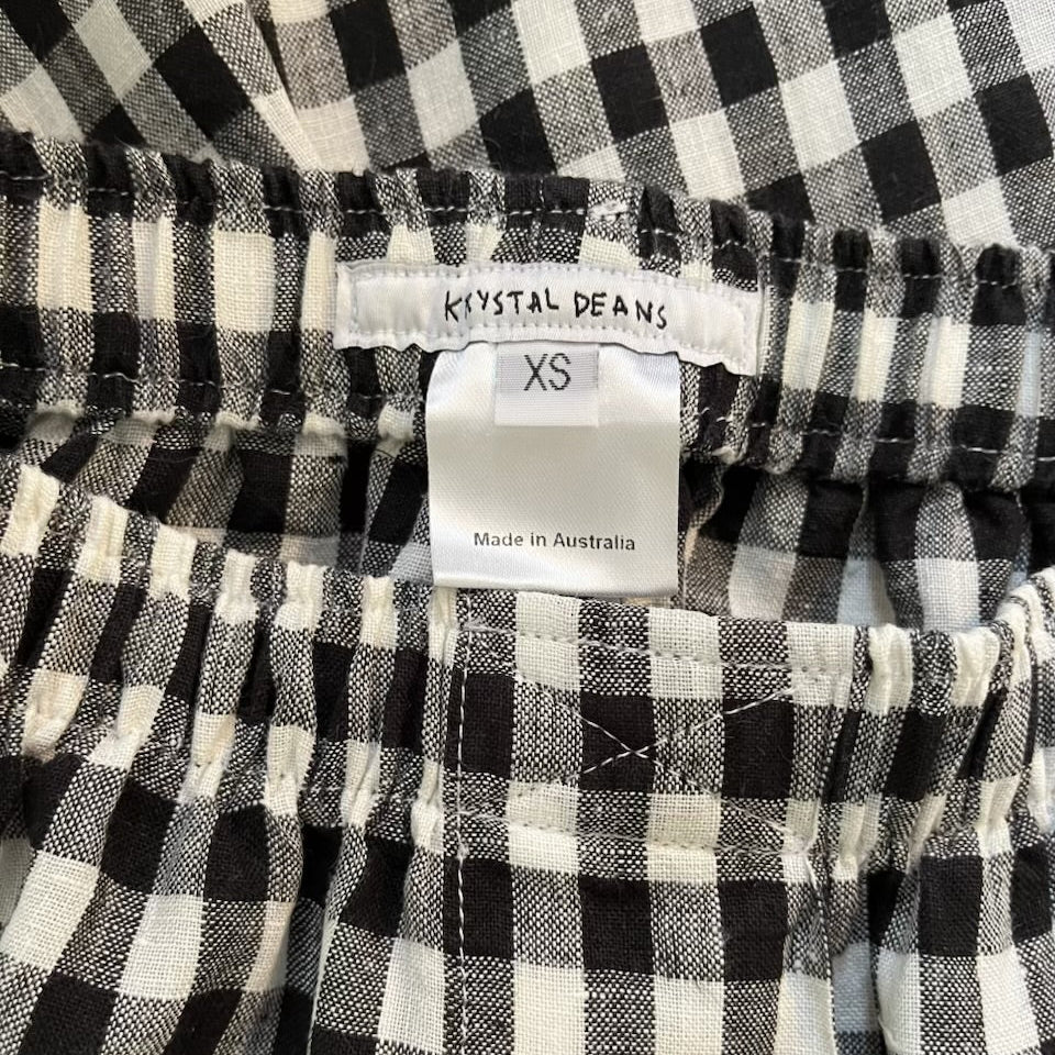 Krystal Deans Gingham Boxer Shorts Size XS.