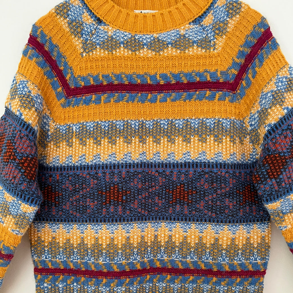 Acne Studios Jacquard Crew Sweater Size L.