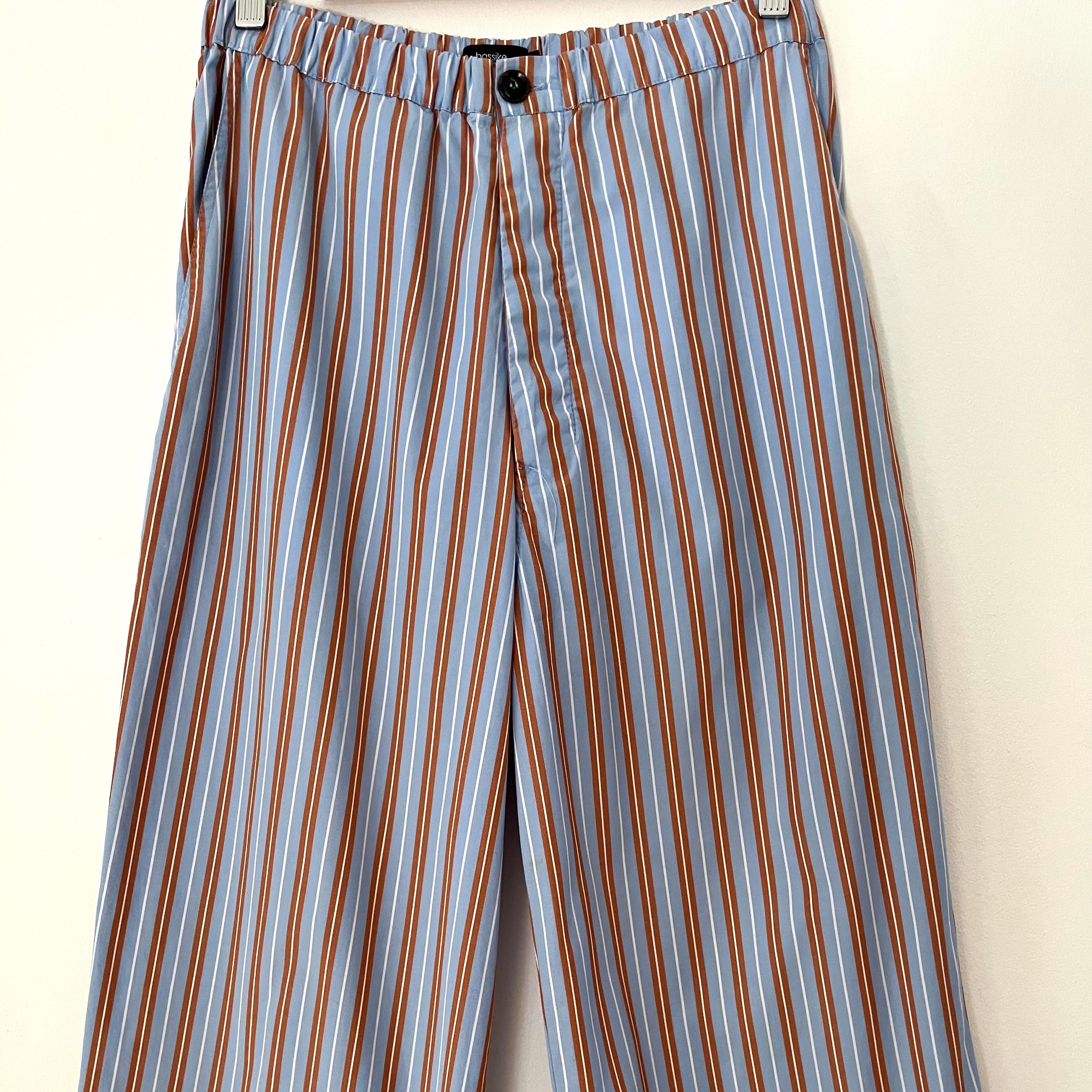 Bassike Striped Trousers Size 1/AU8.