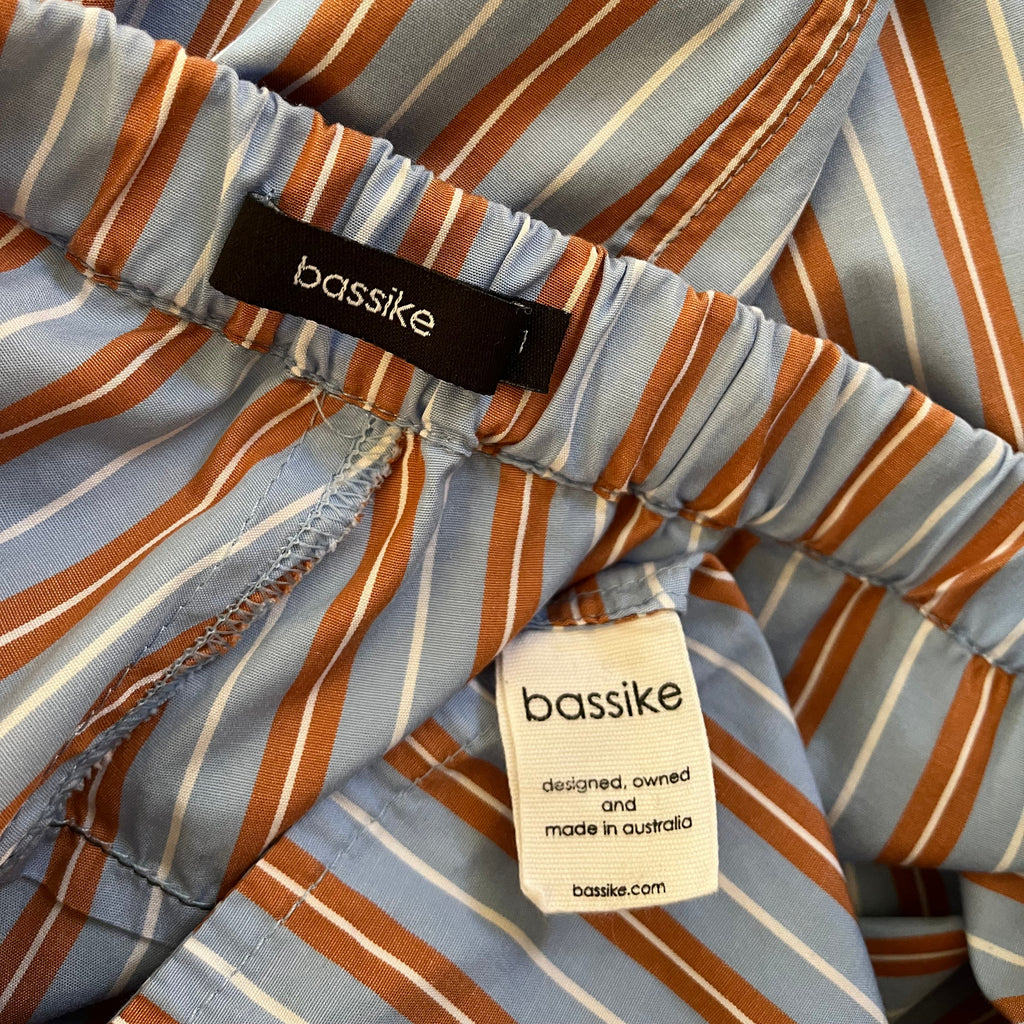 Bassike Striped Trousers Size 1/AU8.