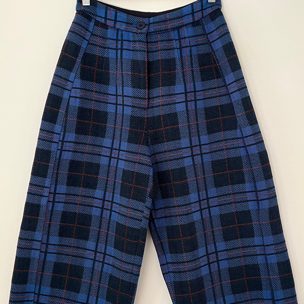 Alpha60 Balloon Checked Pants Size XS.