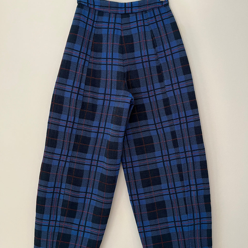 Alpha60 Balloon Checked Pants Size XS.