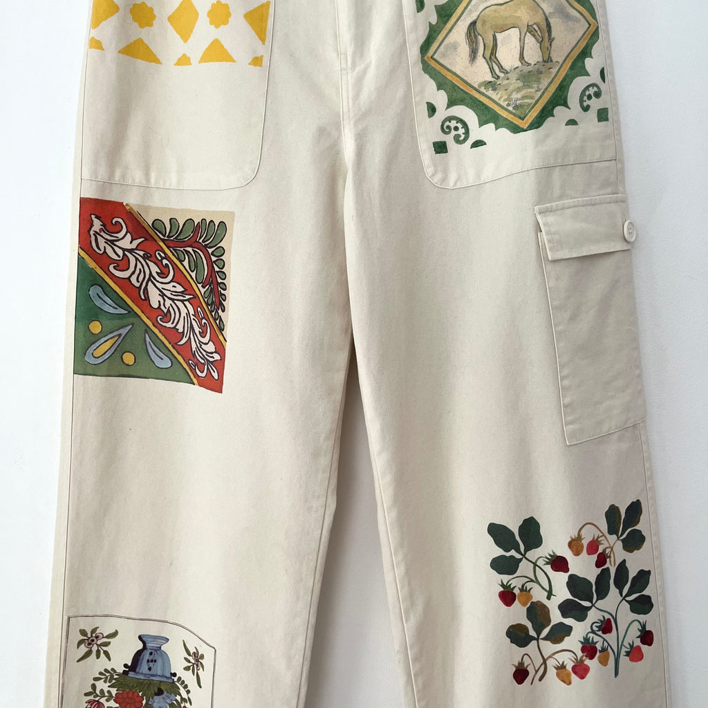 Found MOSAIC Pants in Cream Size 32.
