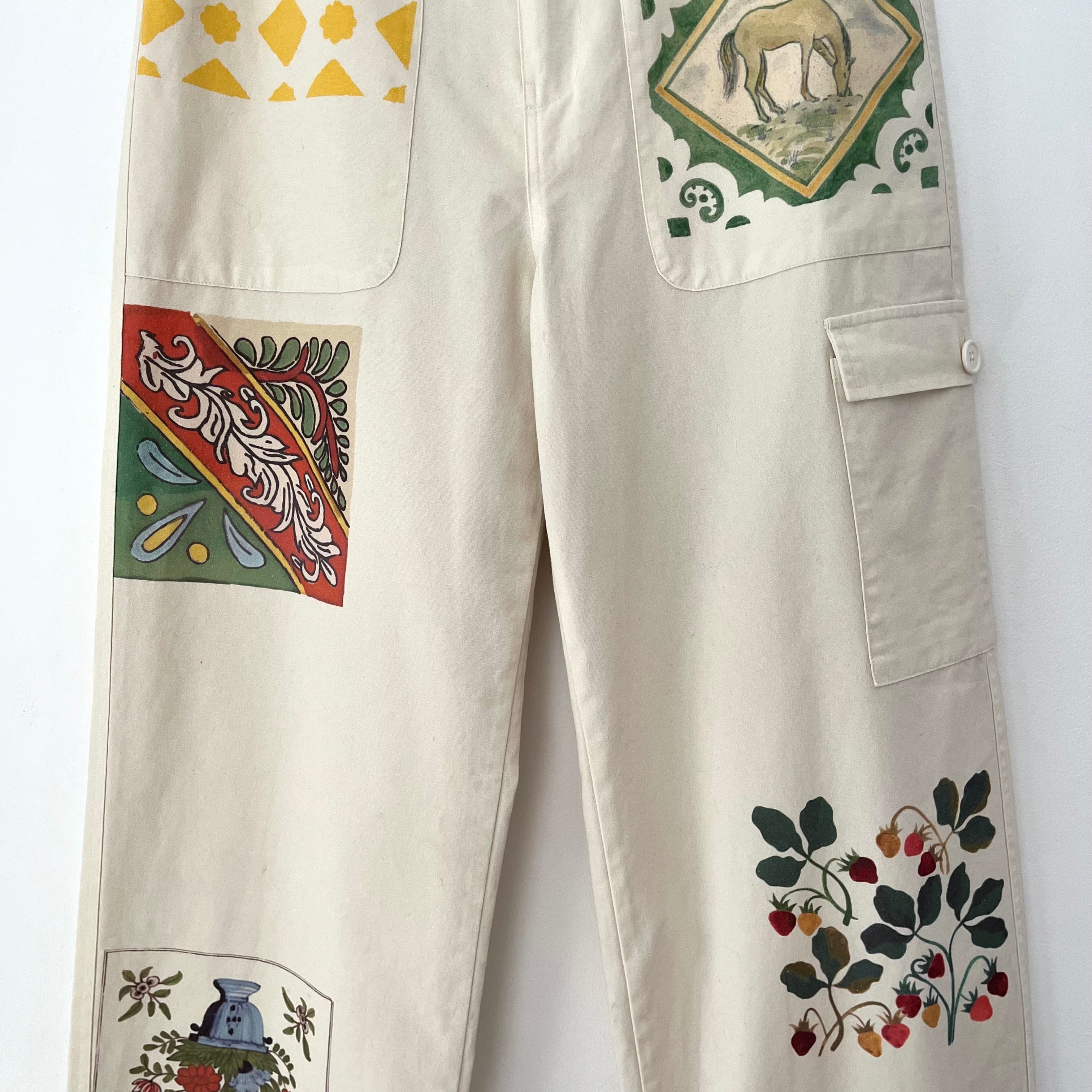 Found MOSAIC Pants in Cream Size 32.