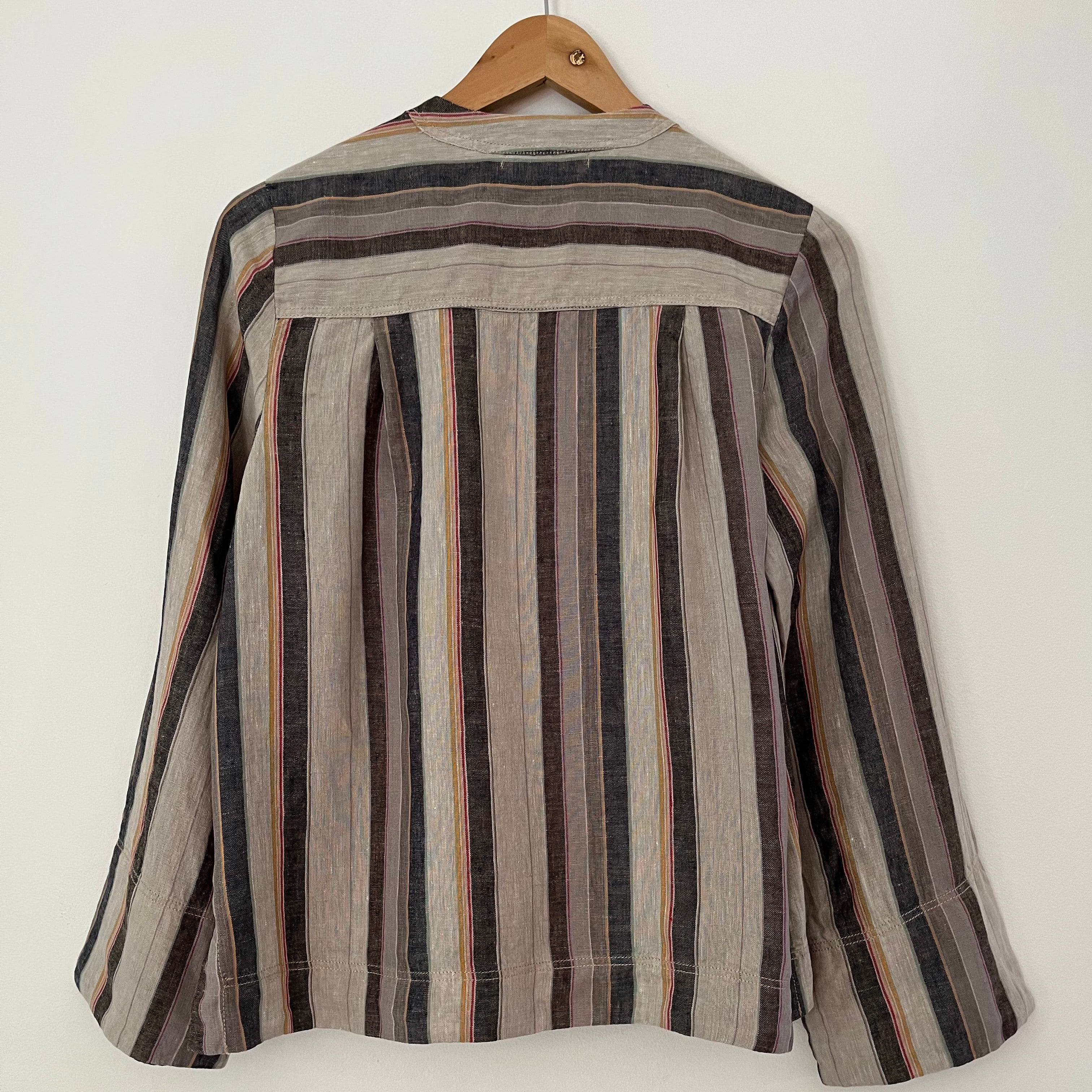 Lee Mathews Linen Wrap Top Size 1/AU8.