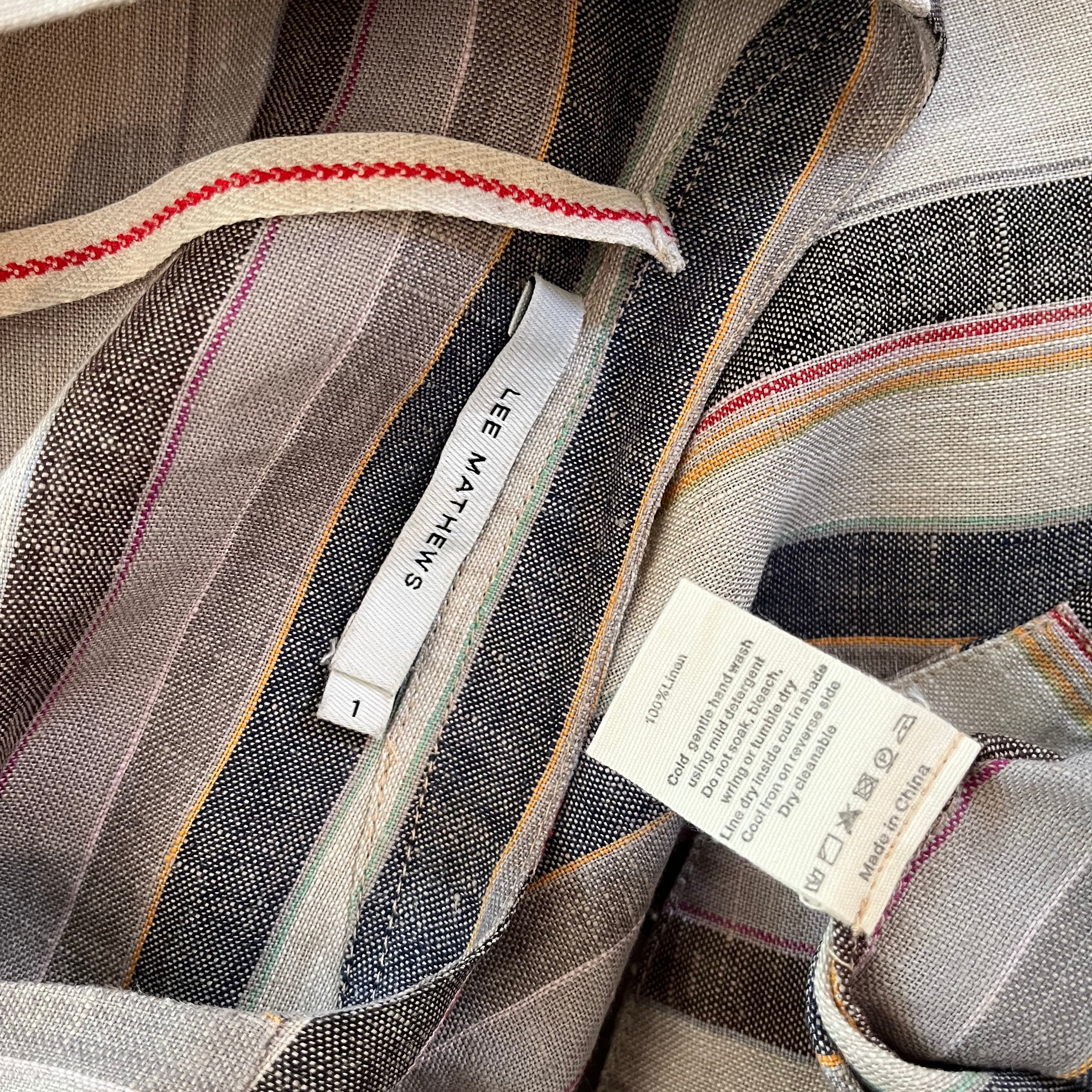Lee Mathews Linen Wrap Top Size 1/AU8.