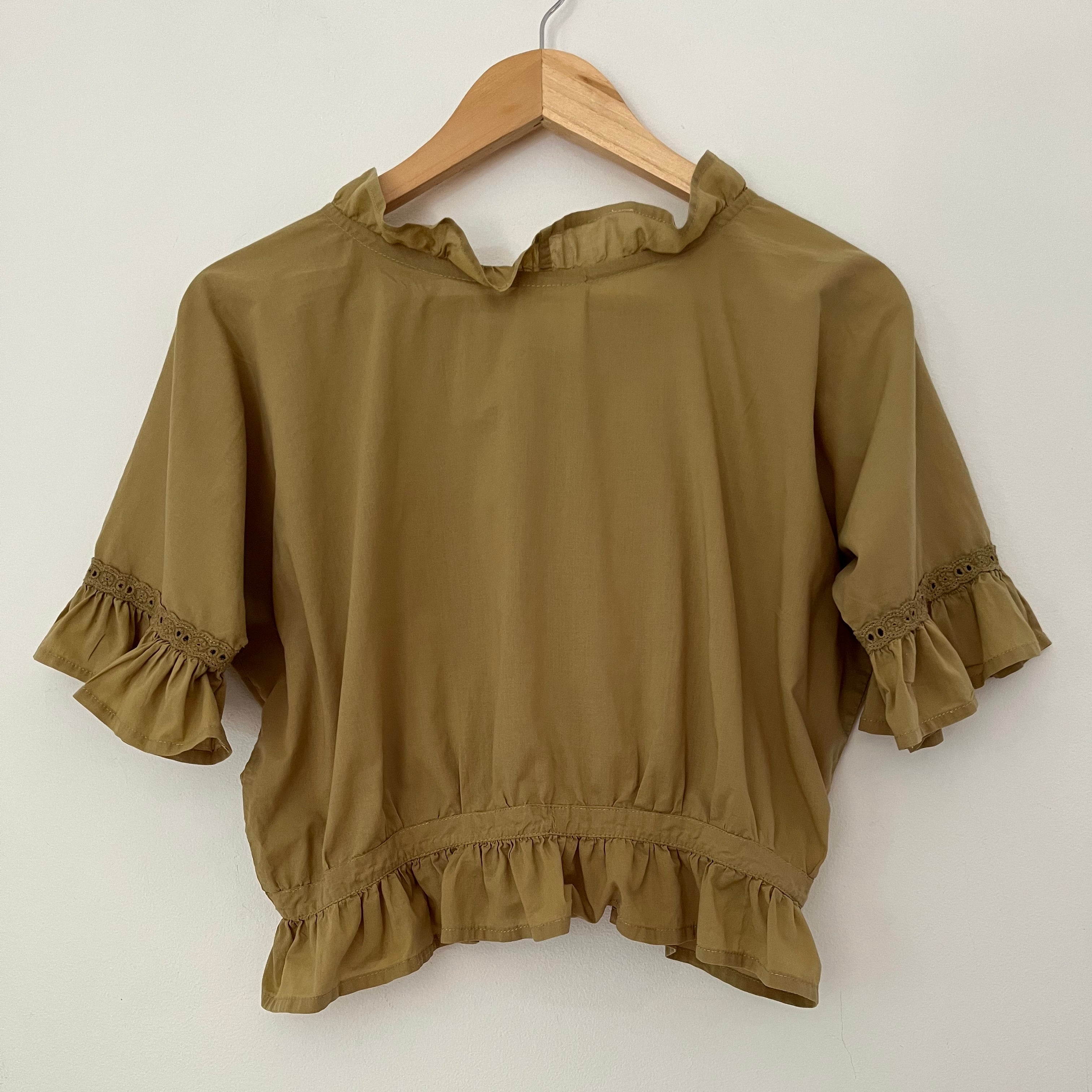 Laneway The Label GEORGINA Blouse in Olive Size XS.